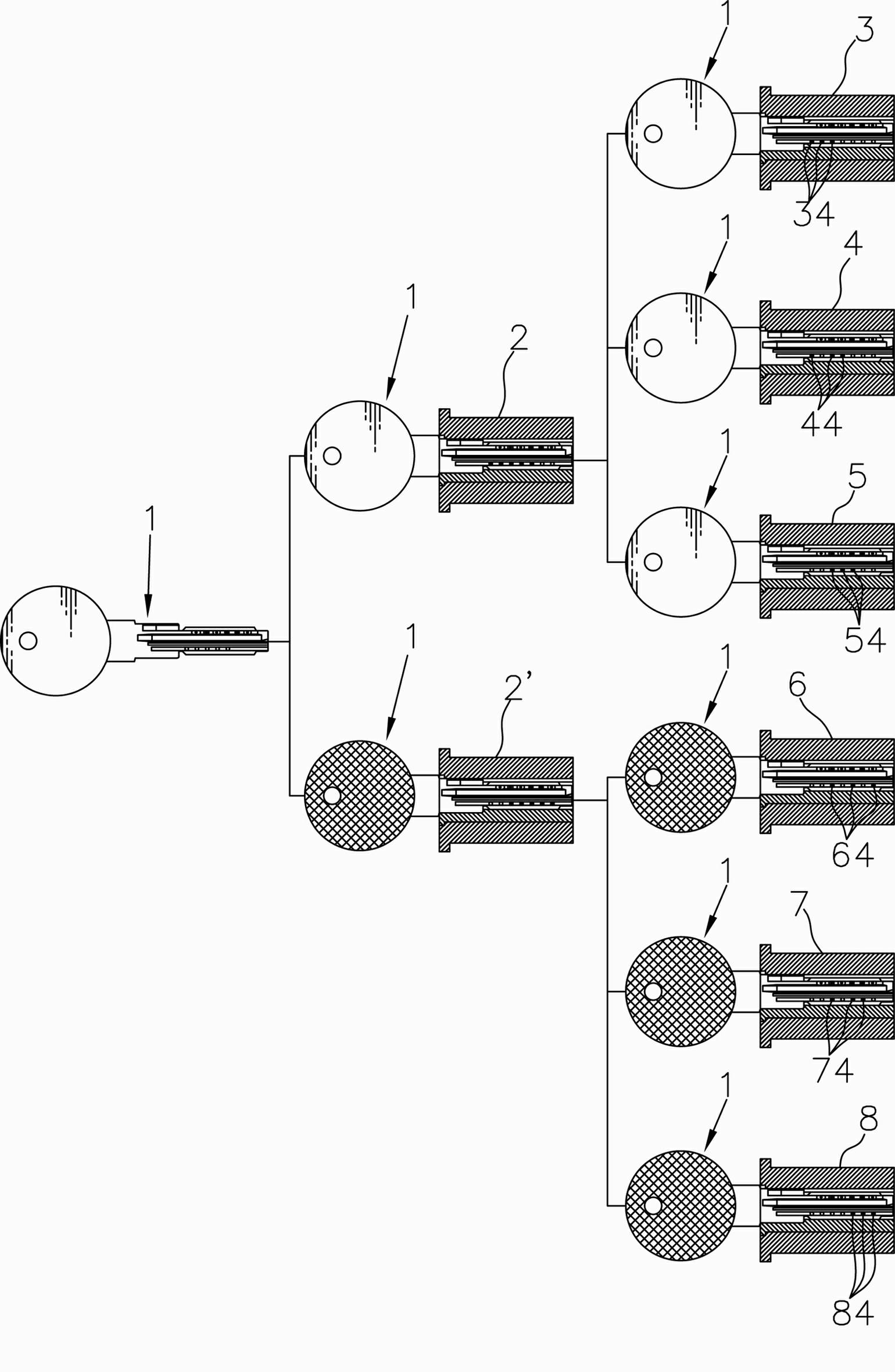 Method for locking and unlocking a plurality of locks by single key and structure of lock for realizing method