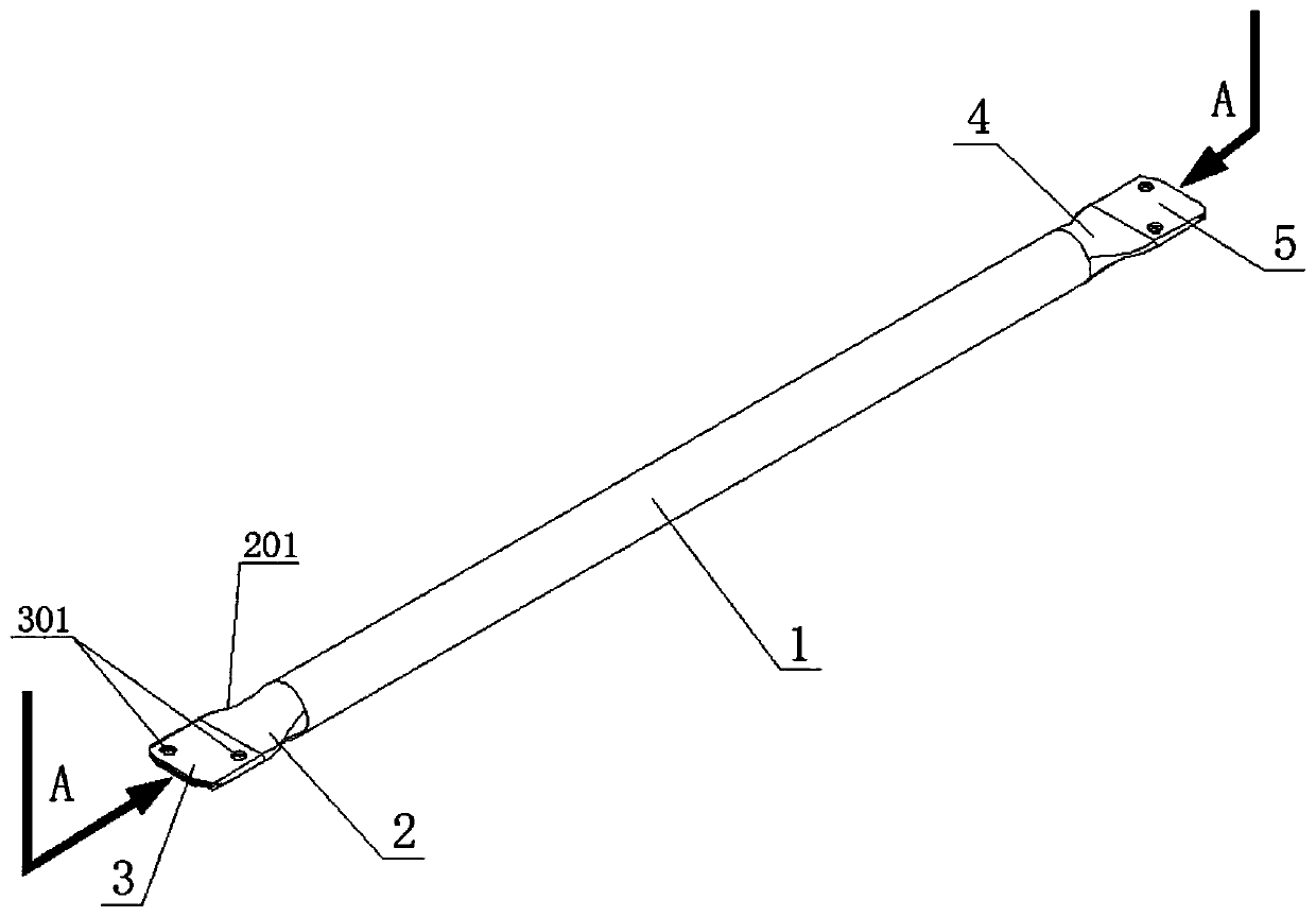 Automobile door internal anti-collision beam