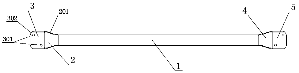 Automobile door internal anti-collision beam