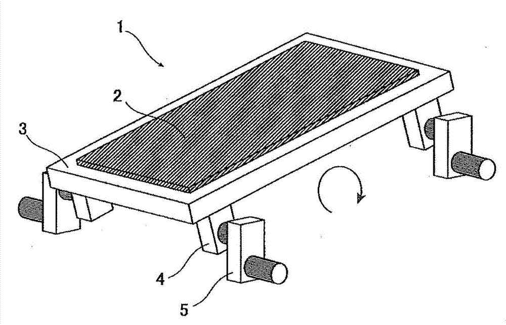 Device for removing and method for removing powder adhering to raw material for manufactured steel