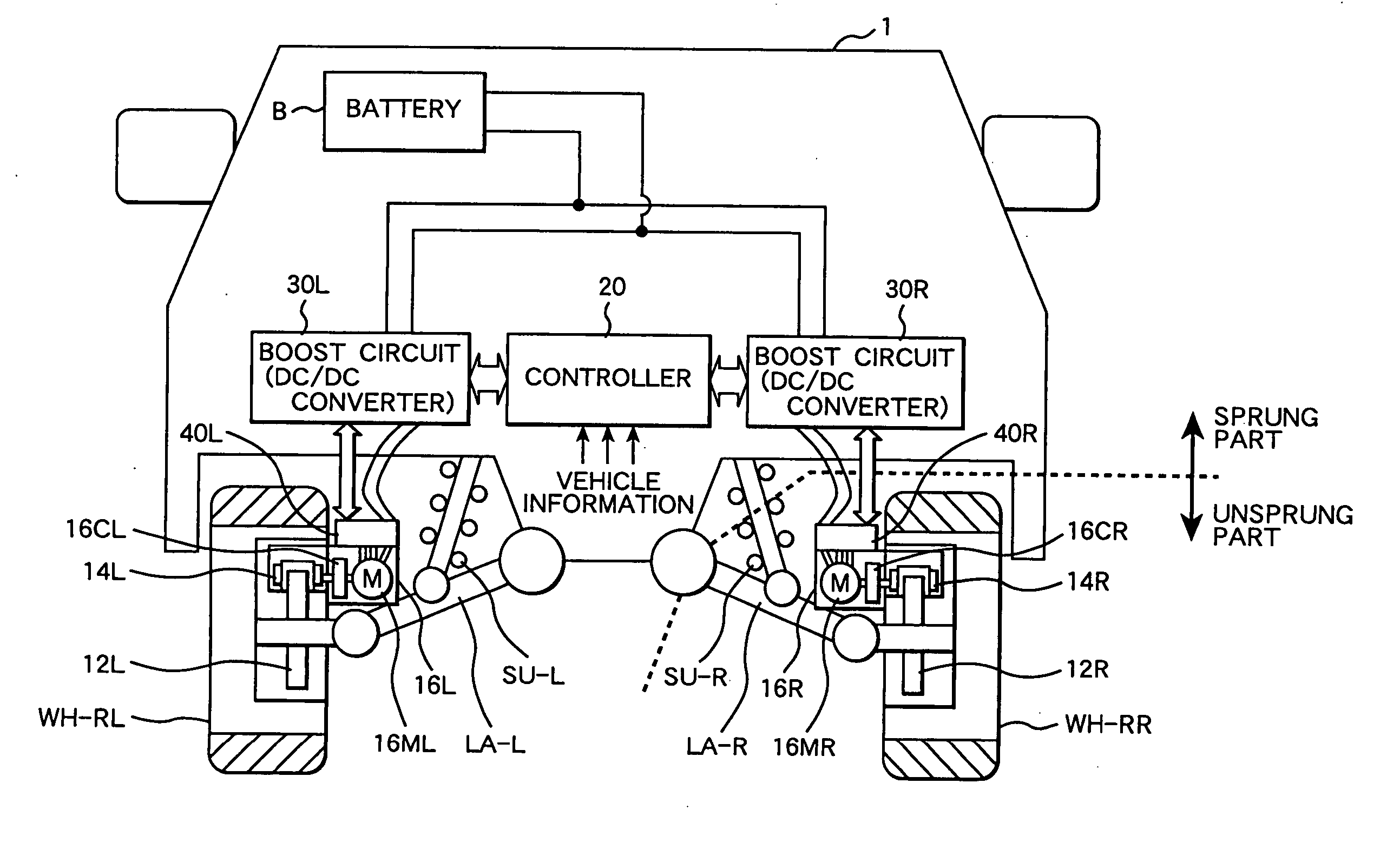 Motor system for vehicle