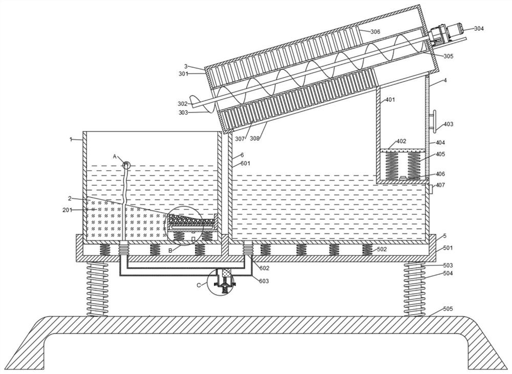 Later-period wastewater treatment device for cosmetic production