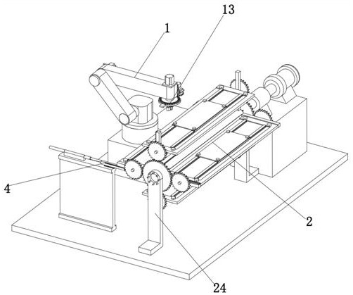 Robot welding unit for loader arm plate