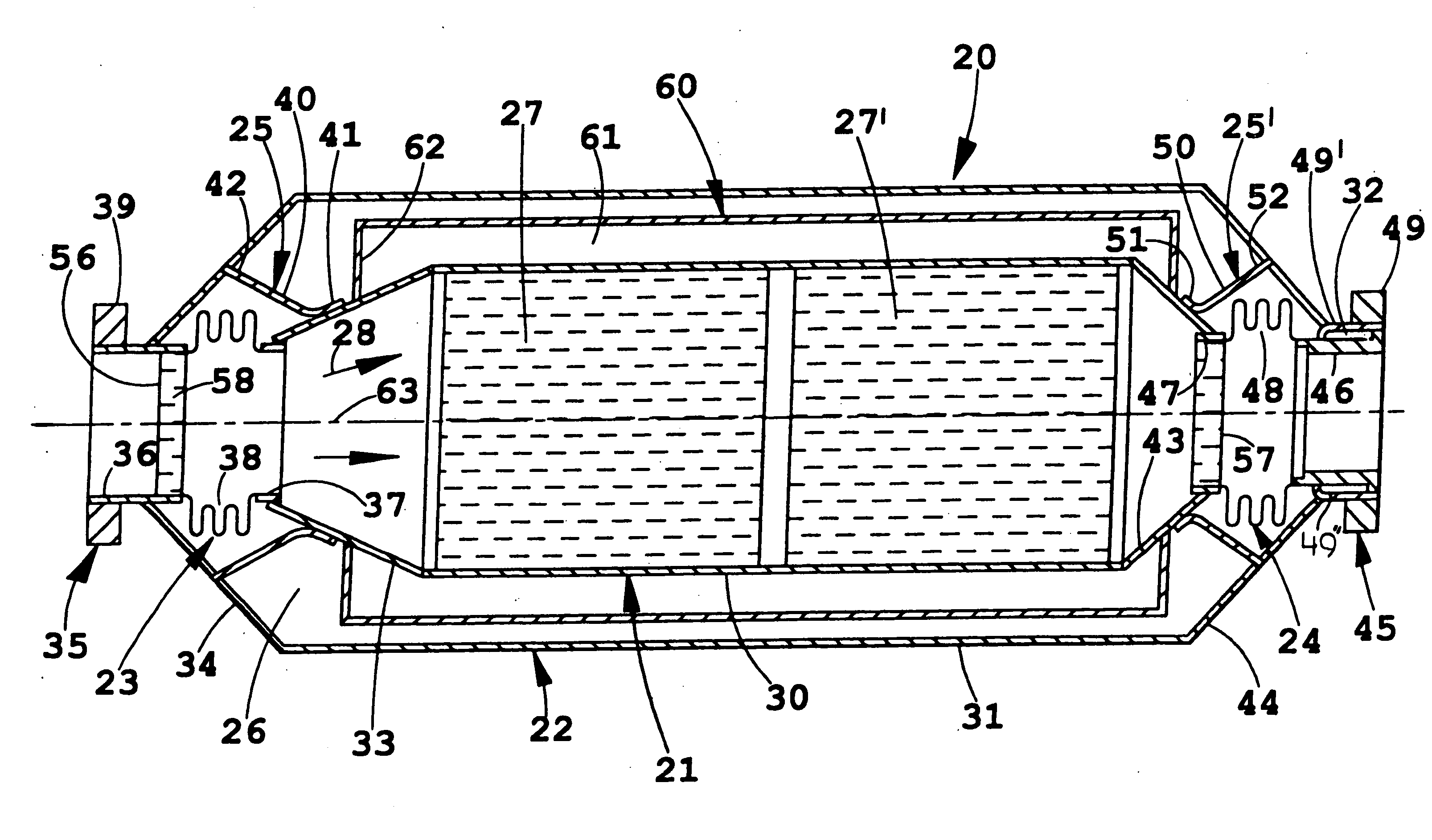 Vacuum-insulated exhaust treatment devices, such as catalytic converters, with passive controls