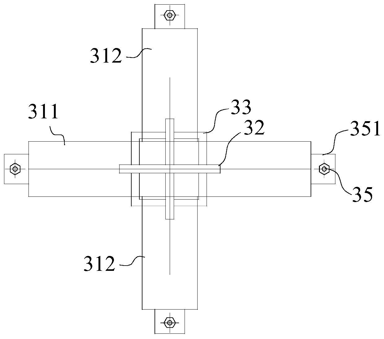 Foundation structure of transformer substation power distribution unit storied building