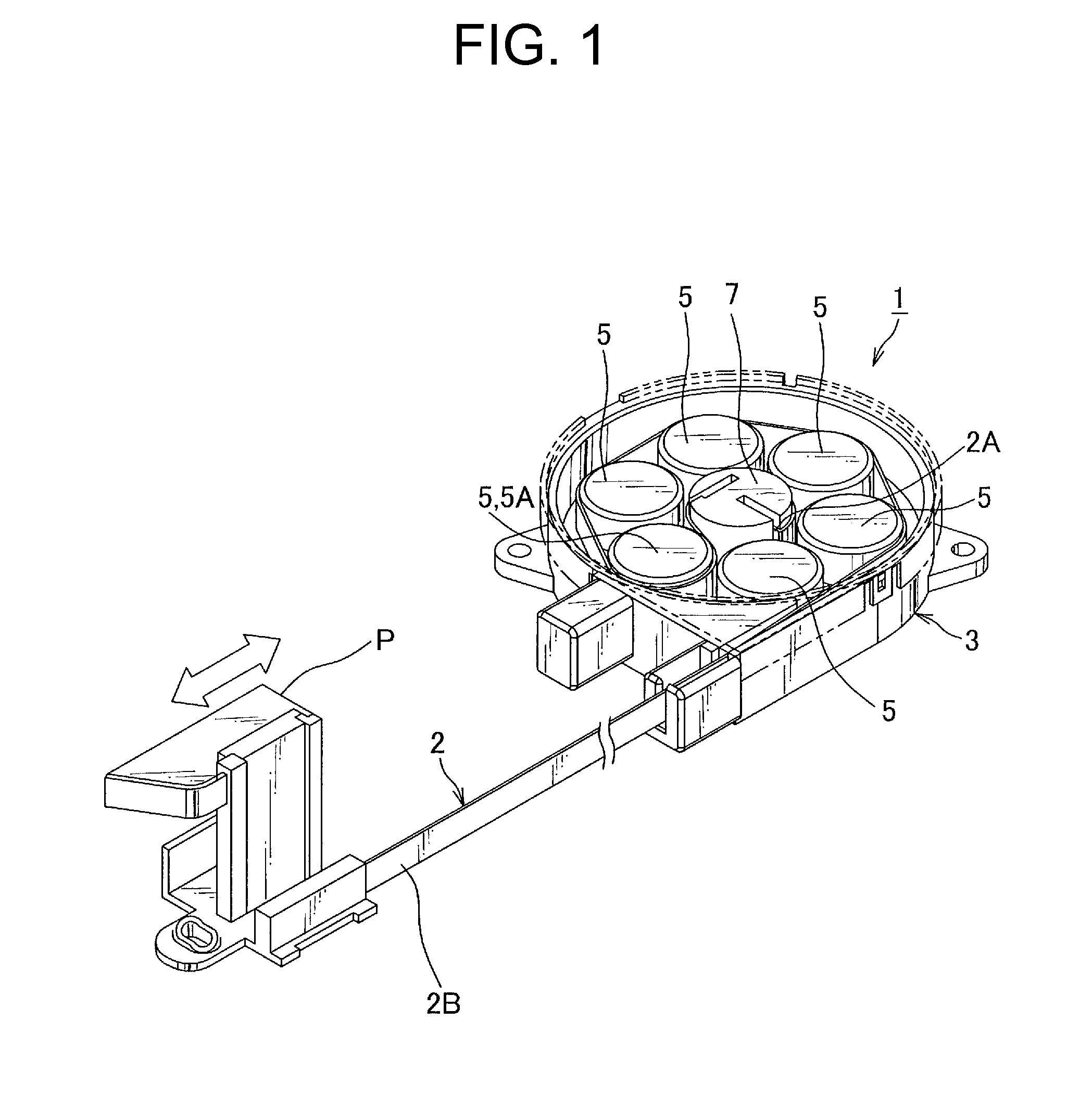 Flat cable reeling device