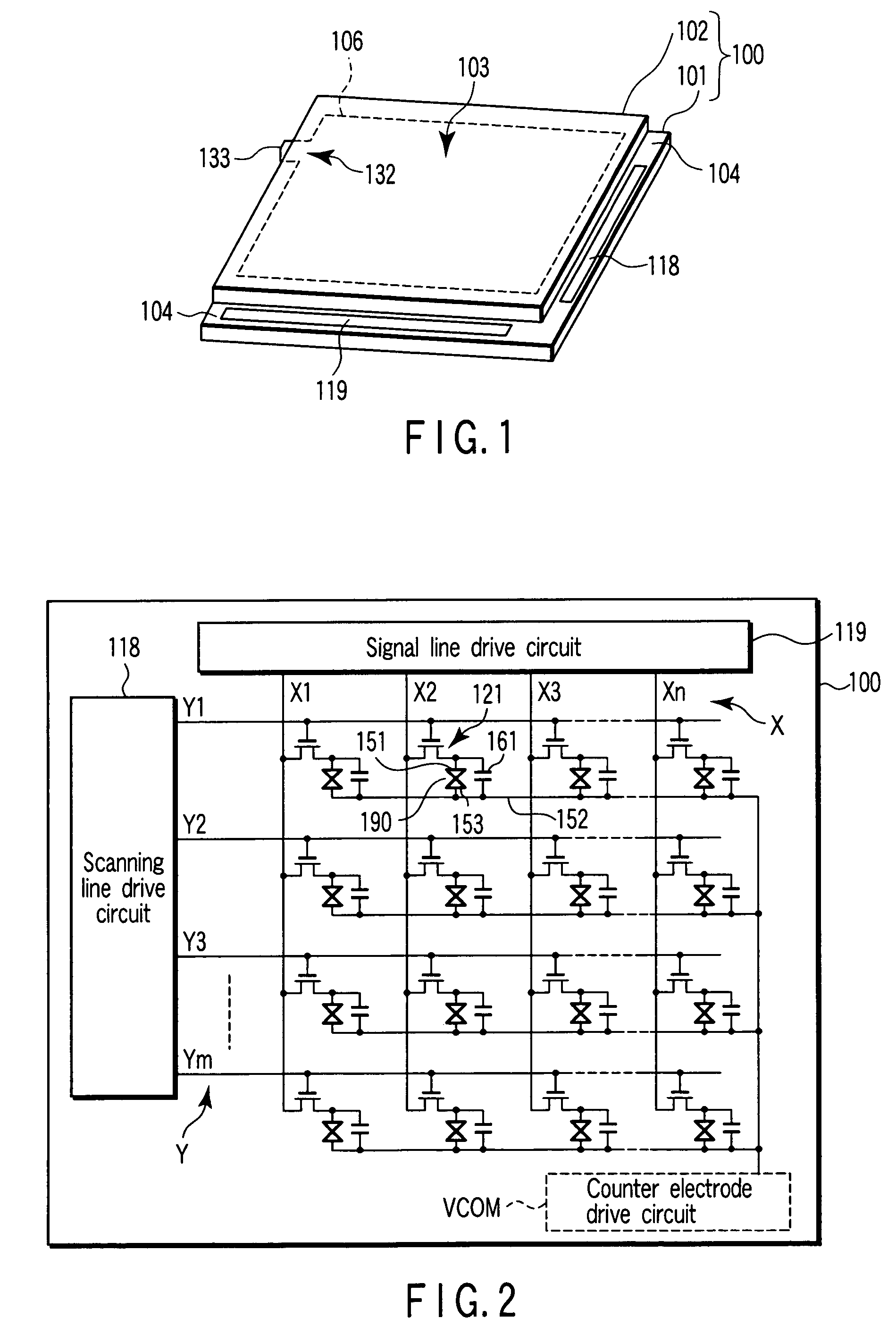 Liquid crystal display device with a bridge wiring member with an electric field weaker than that created in minute domains above the pixel electrode