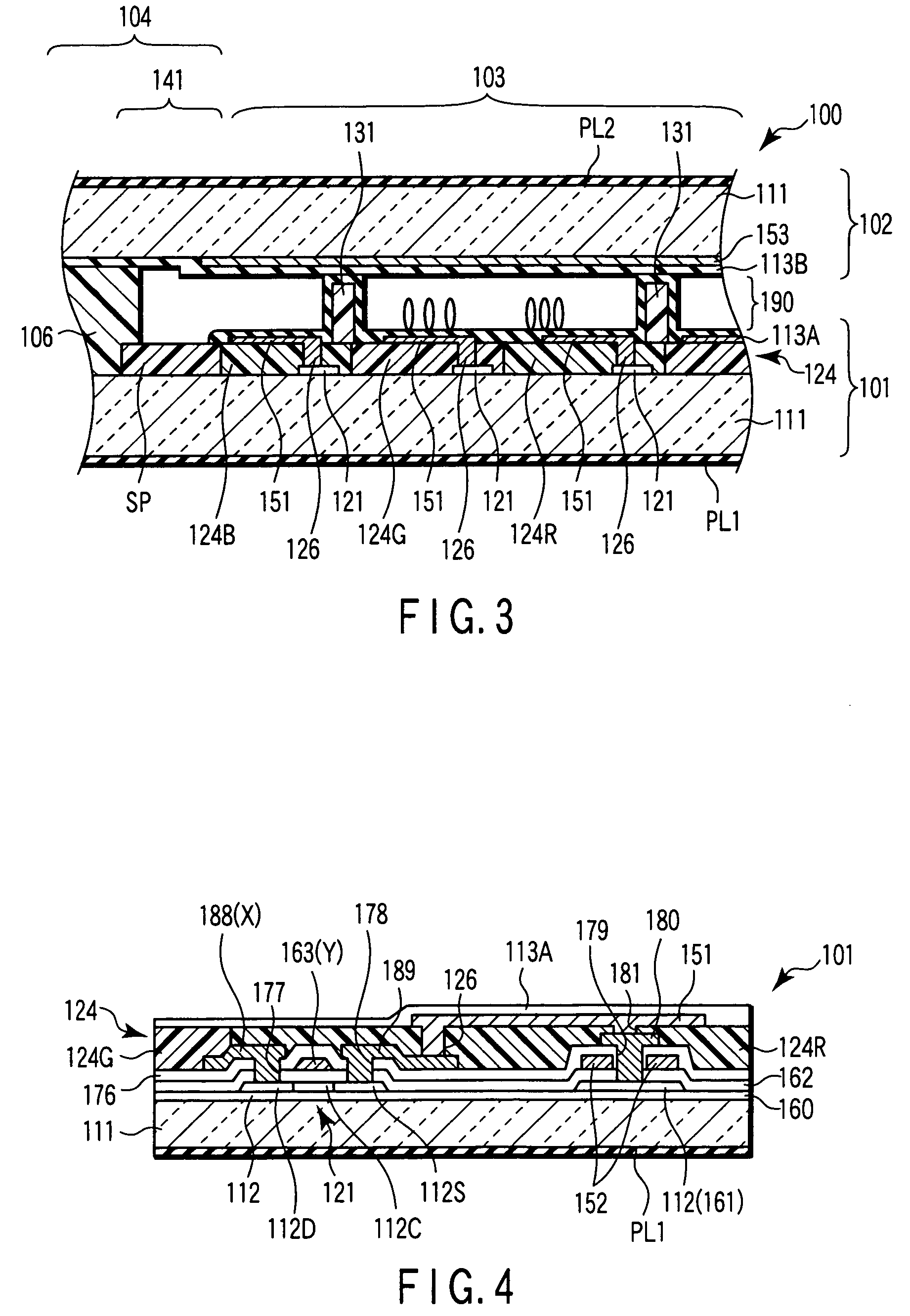 Liquid crystal display device with a bridge wiring member with an electric field weaker than that created in minute domains above the pixel electrode