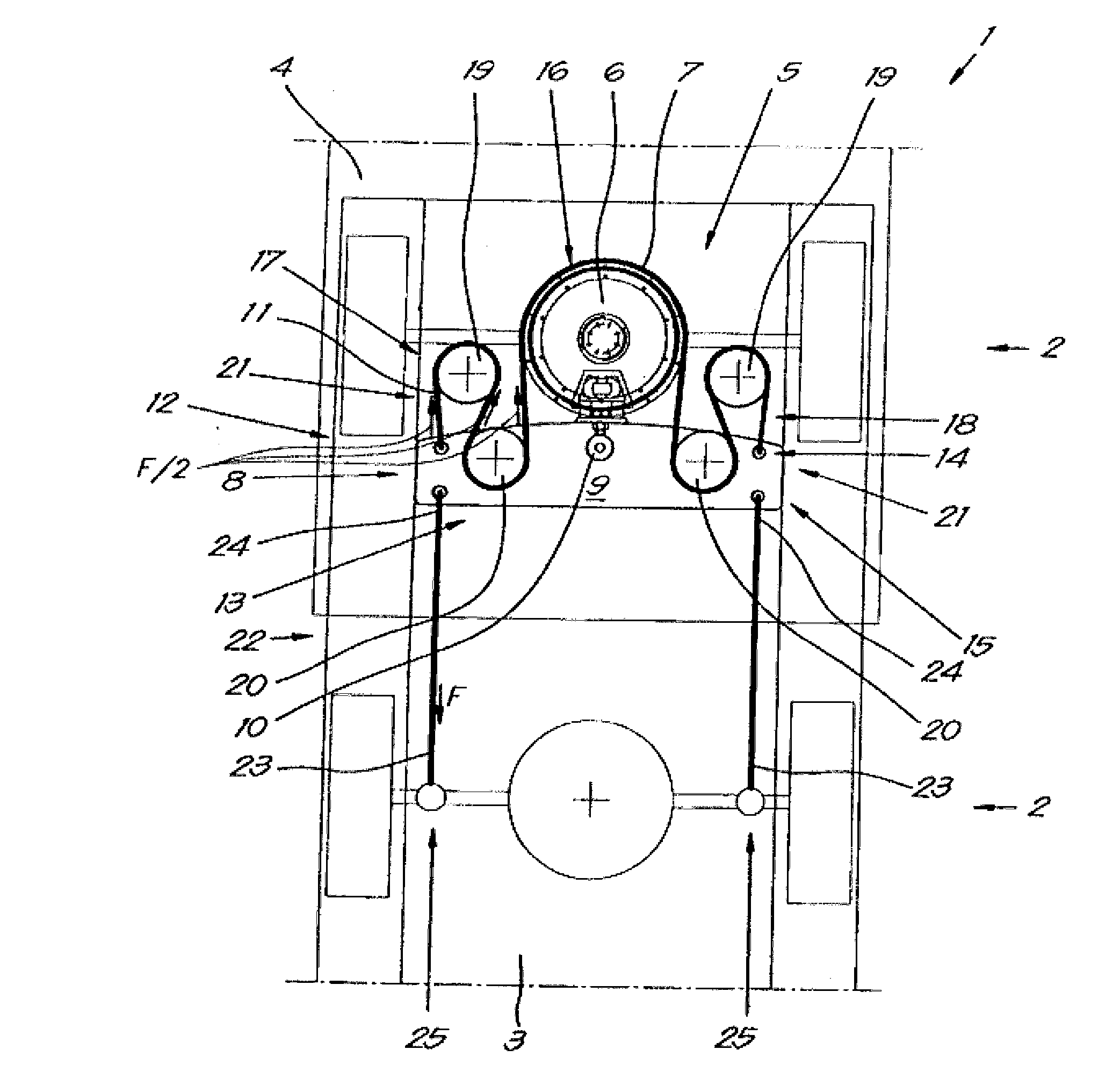 A steering mechanism for a drawn vehicle to steer one or more turnable steered axles