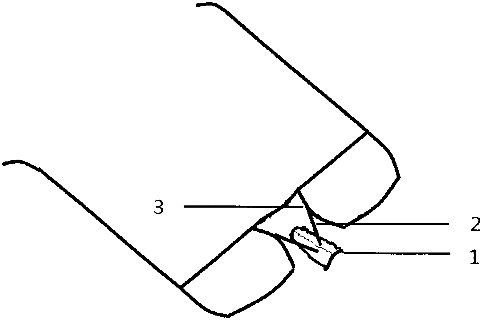 Eyeglass frame with changed nose pad positions and shape