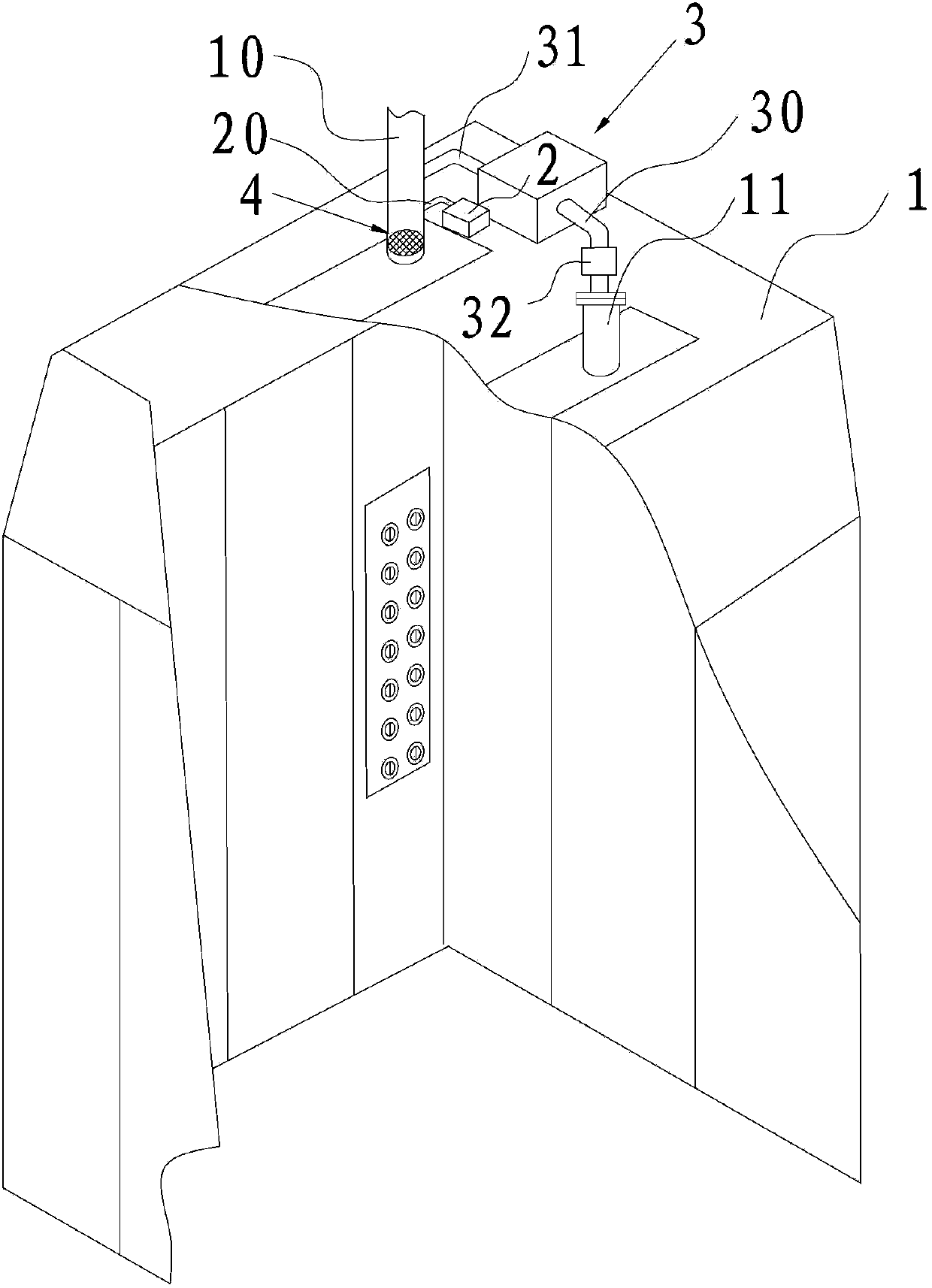 Lift car type elevator with oxygen system