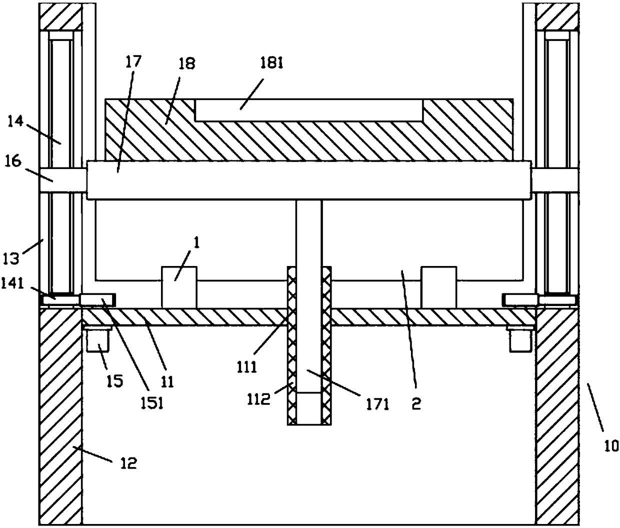 Screw lifting frame for detection jig