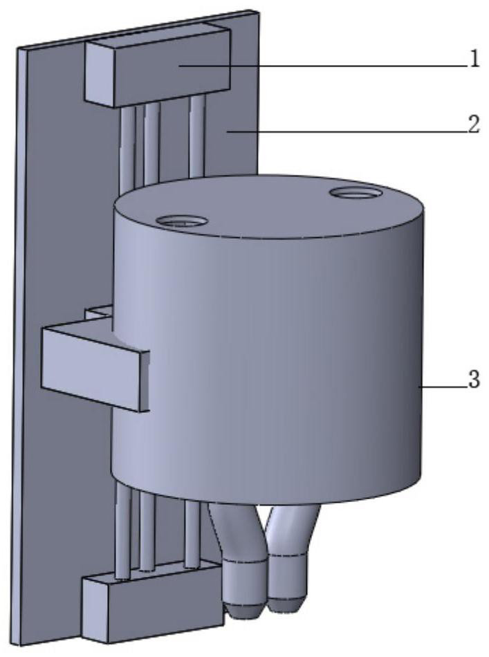 An extruded 3D printing dual-nozzle device