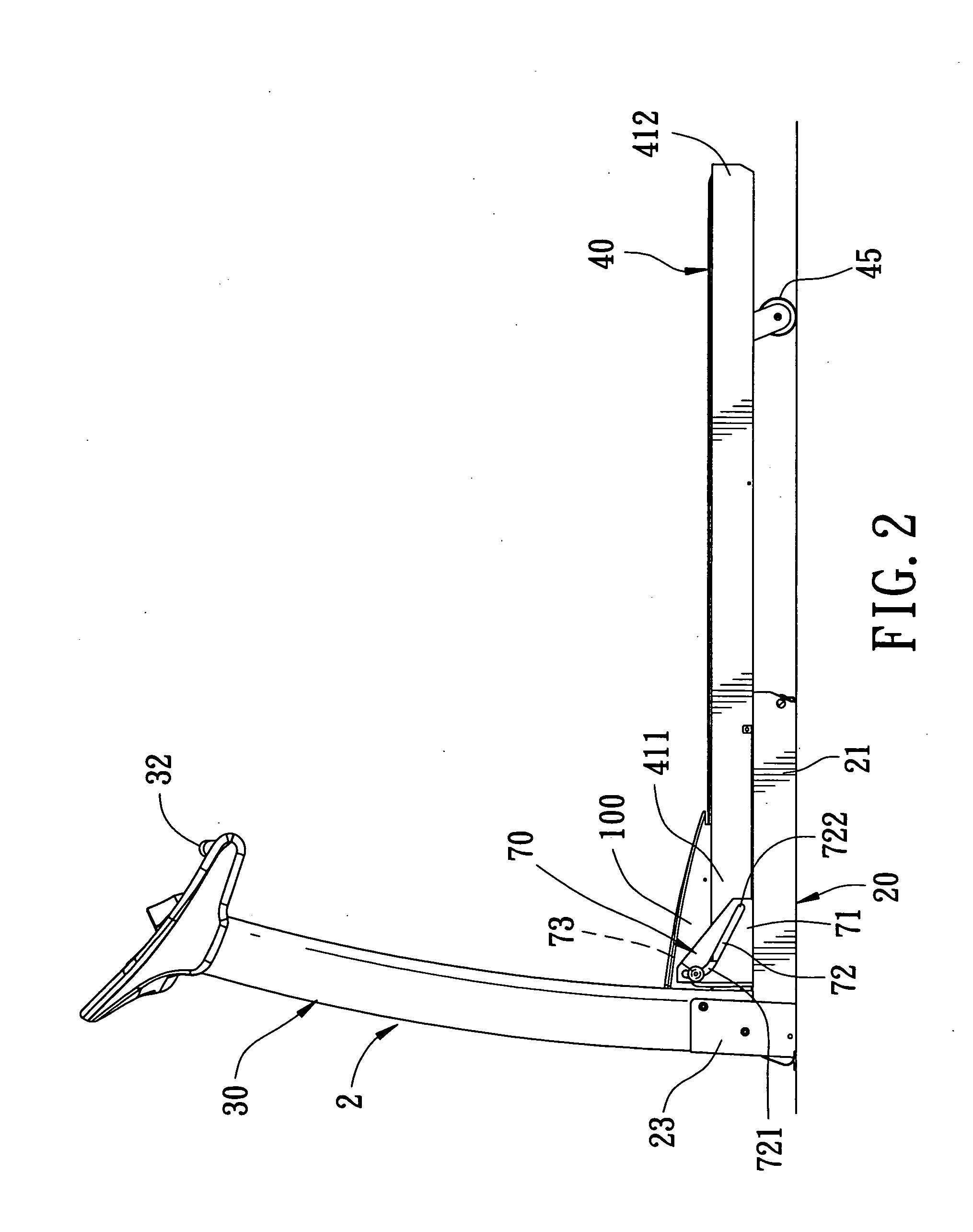 Folding treadmill