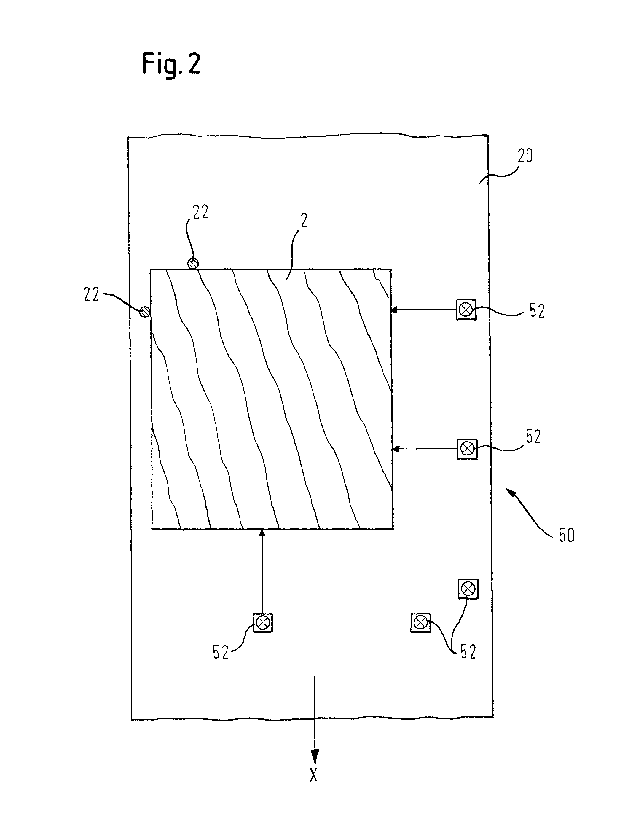 Device for patterning workpieces