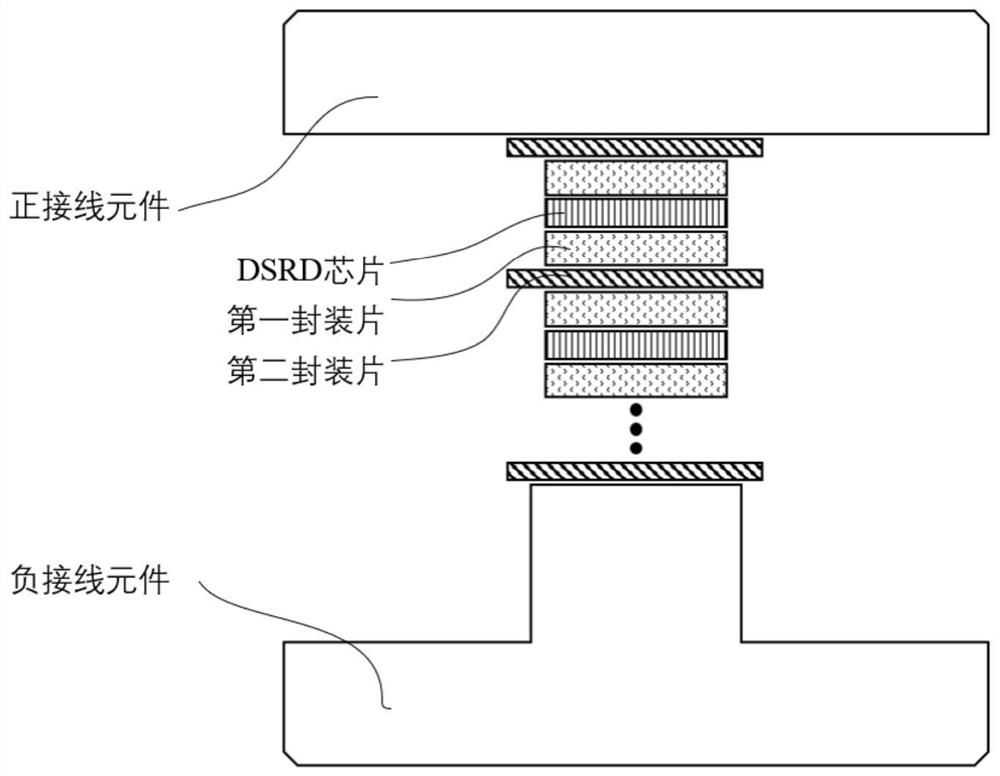 A stacked crimp package structure of silicon carbide dsrd