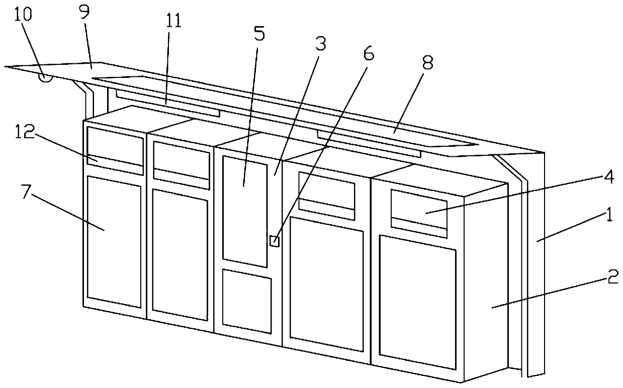 Garbage bin capable of achieving intelligent classified recovering and classification management method