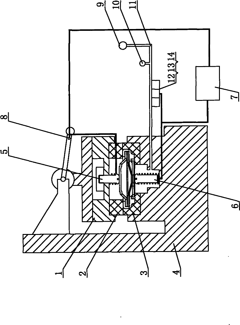 Precise testing device of safety valve of cylindrical lithium-ion battery