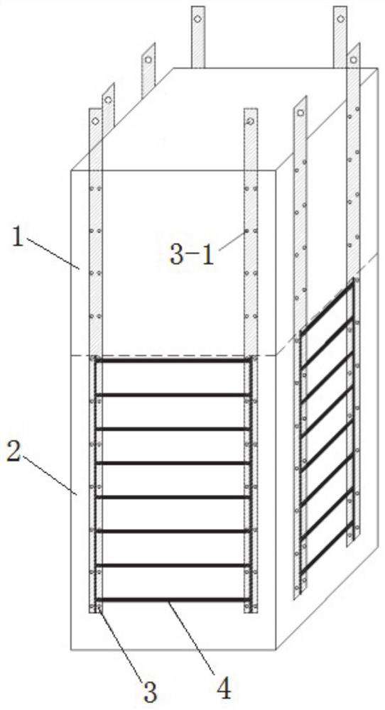 Detachable rolling sinking type open caisson structure and construction process