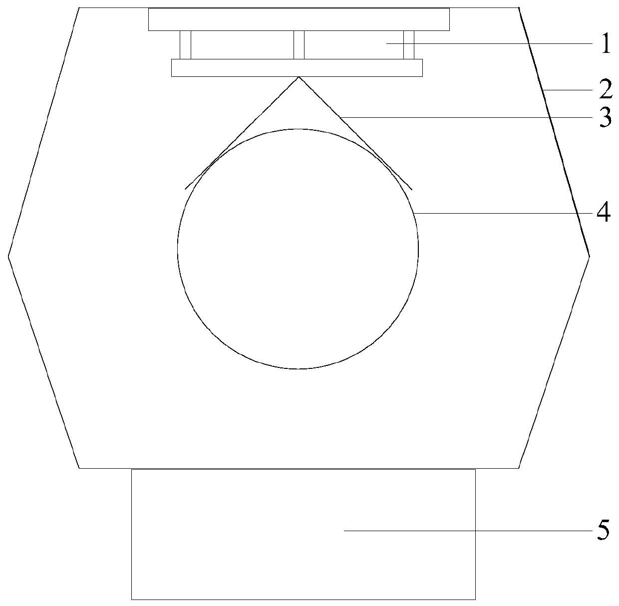 Switching device and test system in vibration test of aircraft externally-hung aircraft