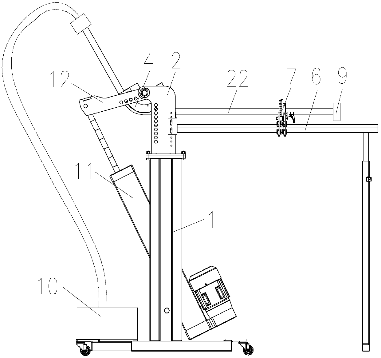 Seamless steel tube bending machine