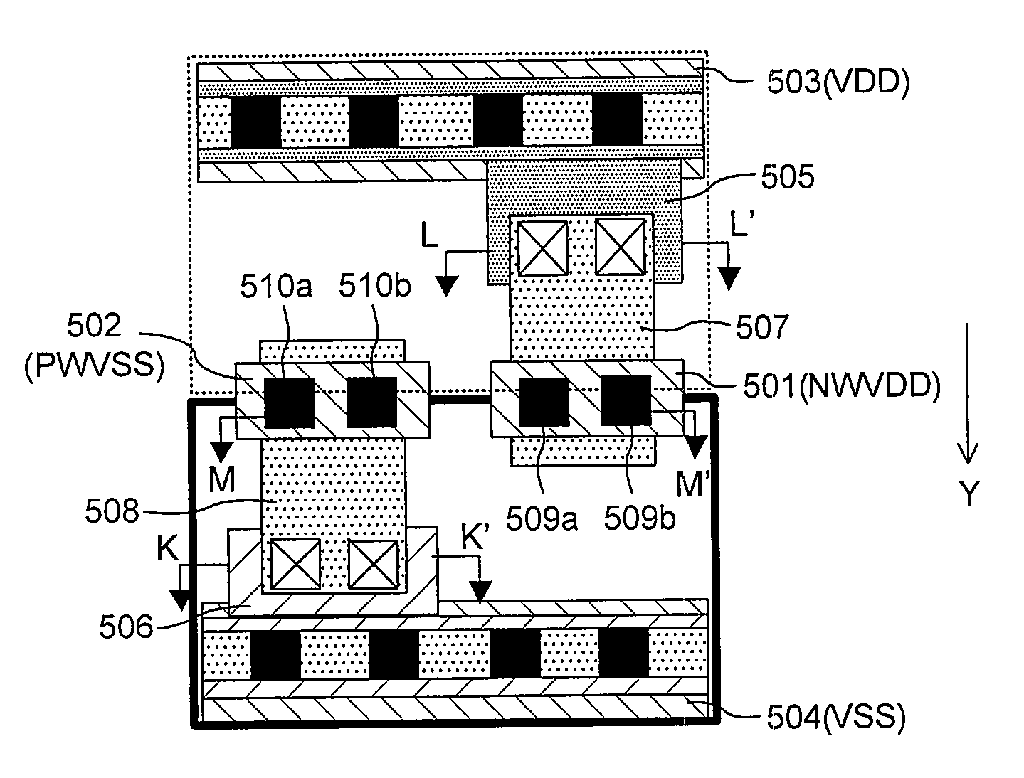 Layout structure of semiconductor device