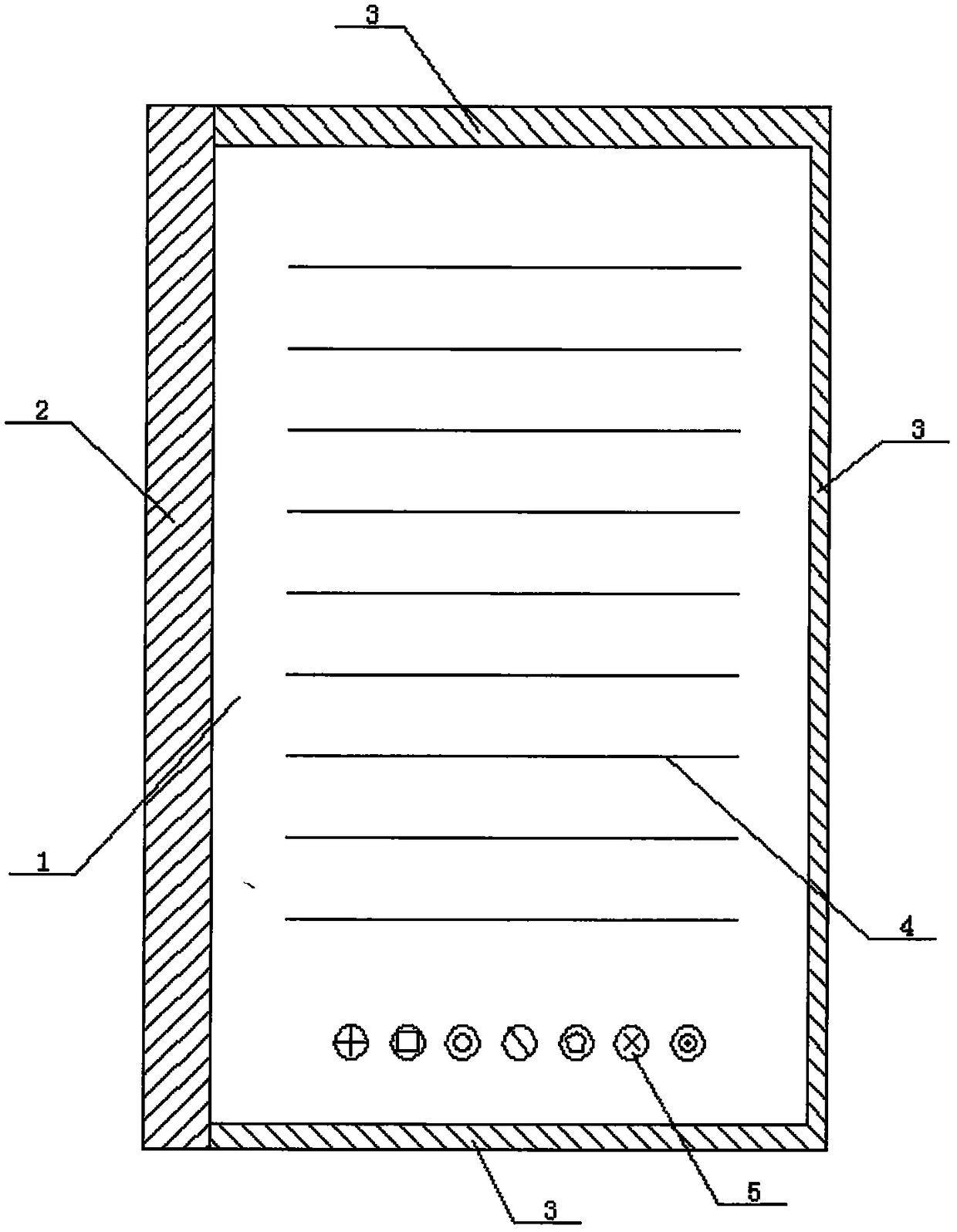 Notebook paper and sorting icon recognition method