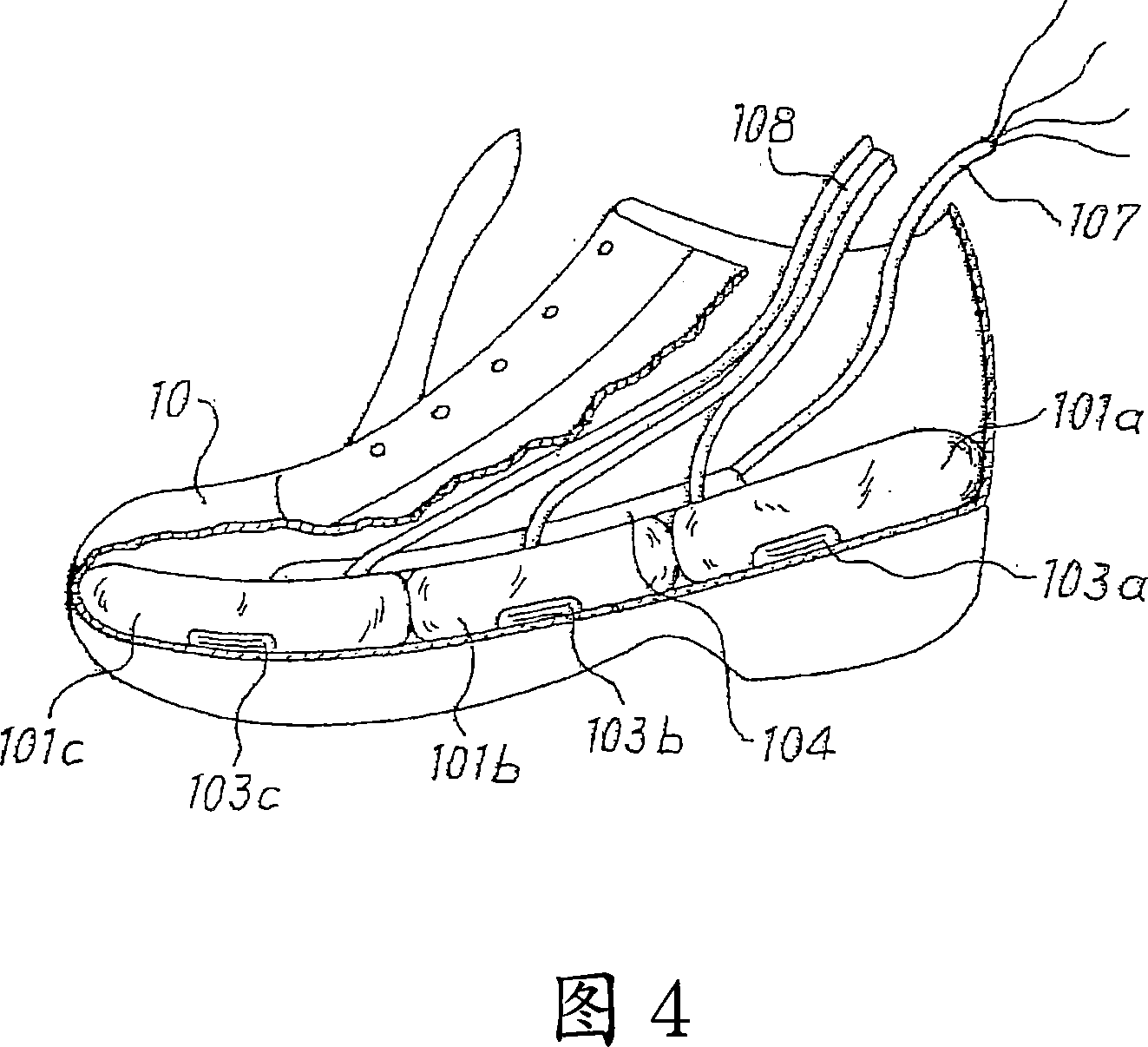 A method and device for inspecting the interior of a footwear