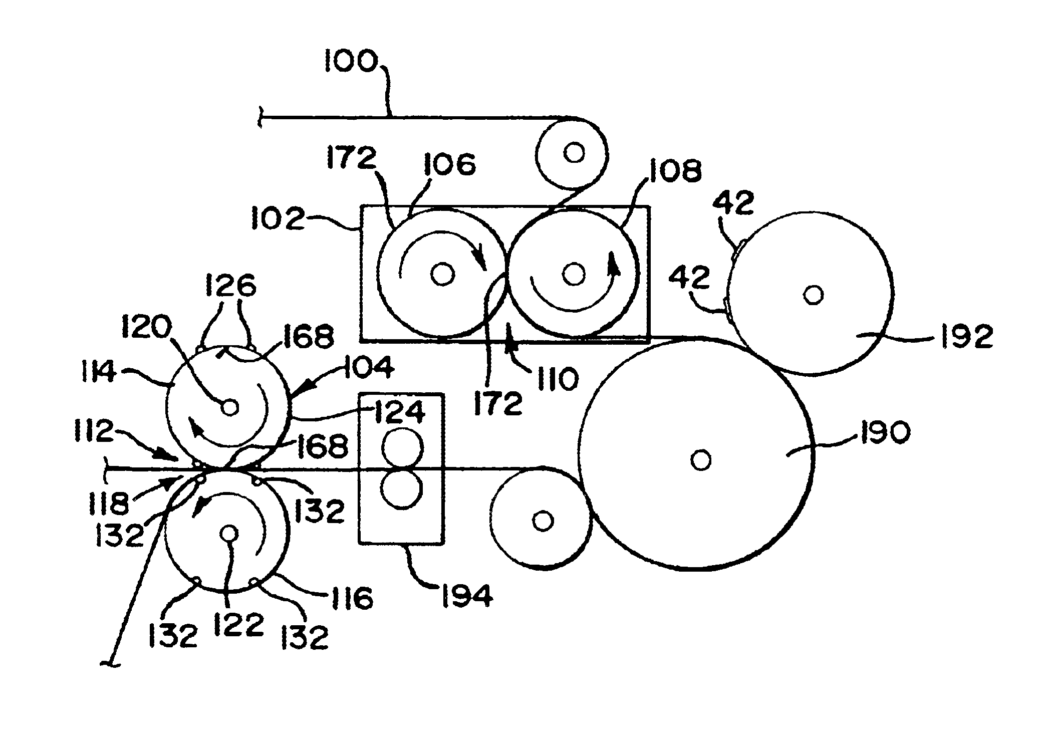 Method for weakening a portion of a web