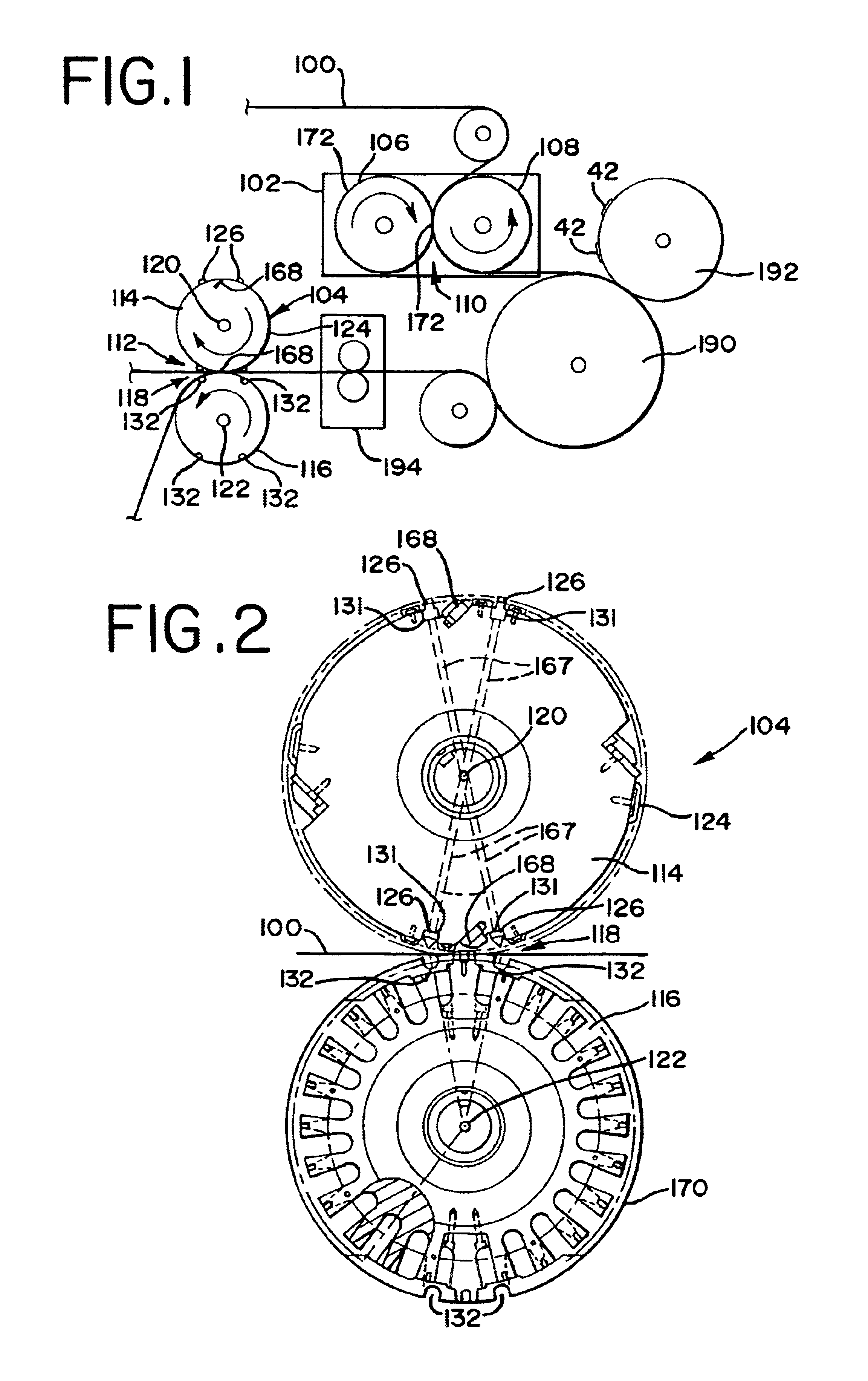 Method for weakening a portion of a web