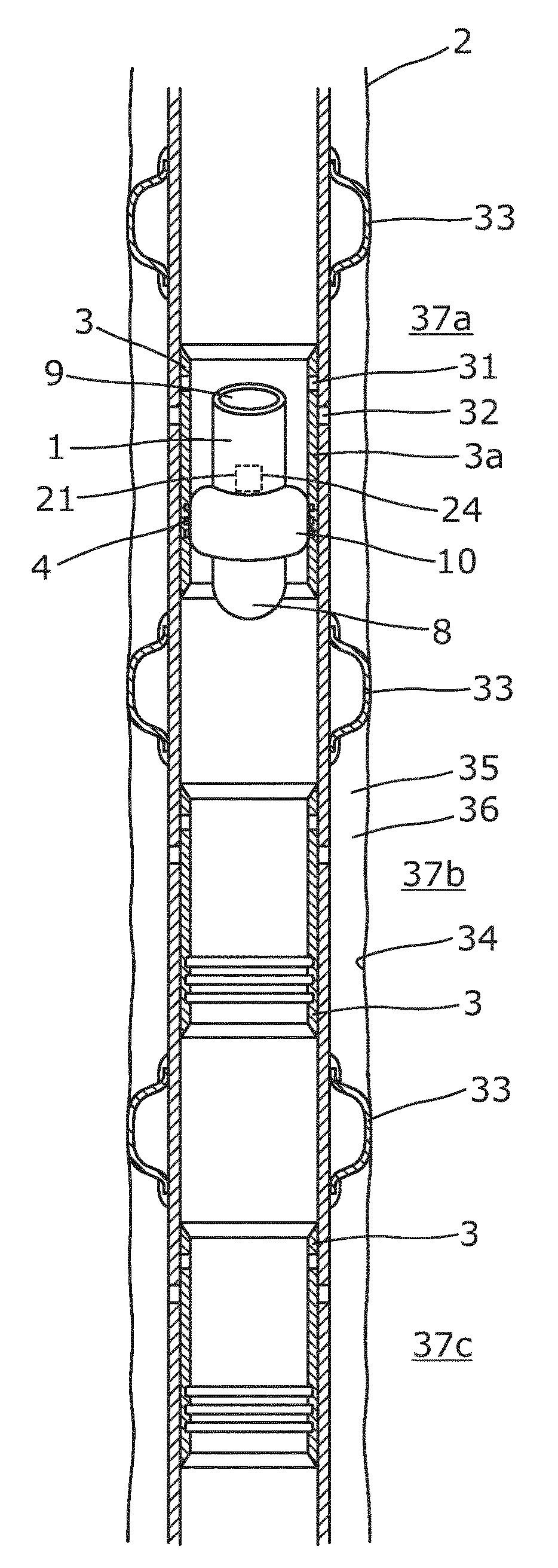 Expandable drop device