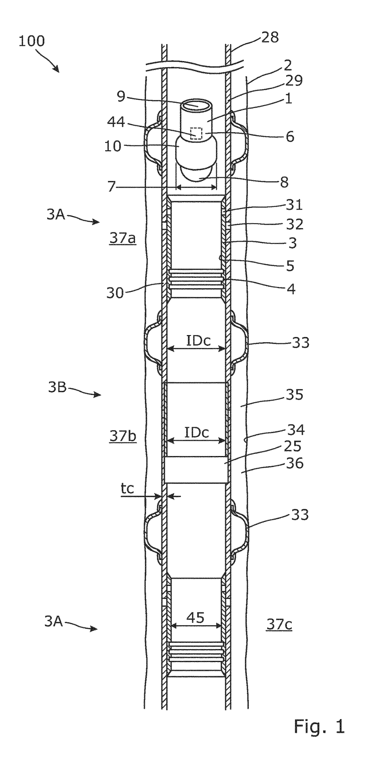 Expandable drop device