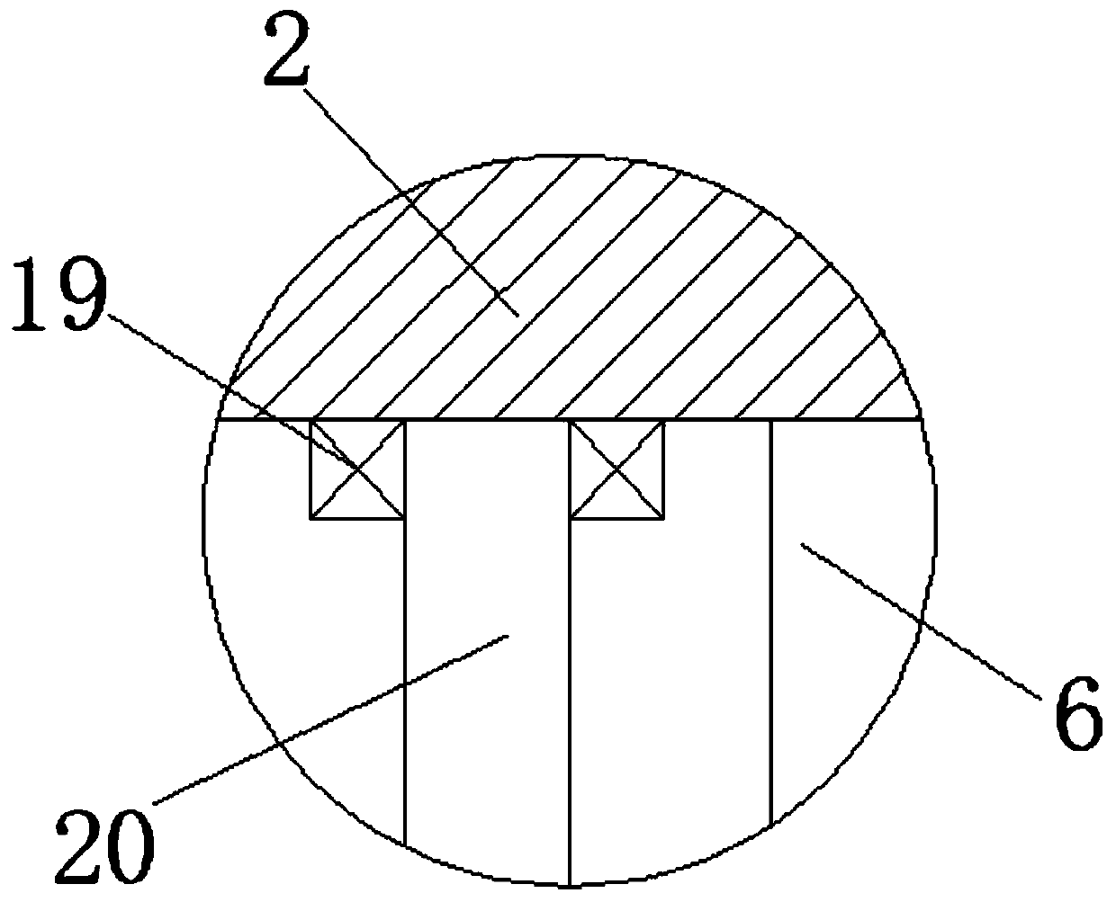 Stripping device for catalyst forming