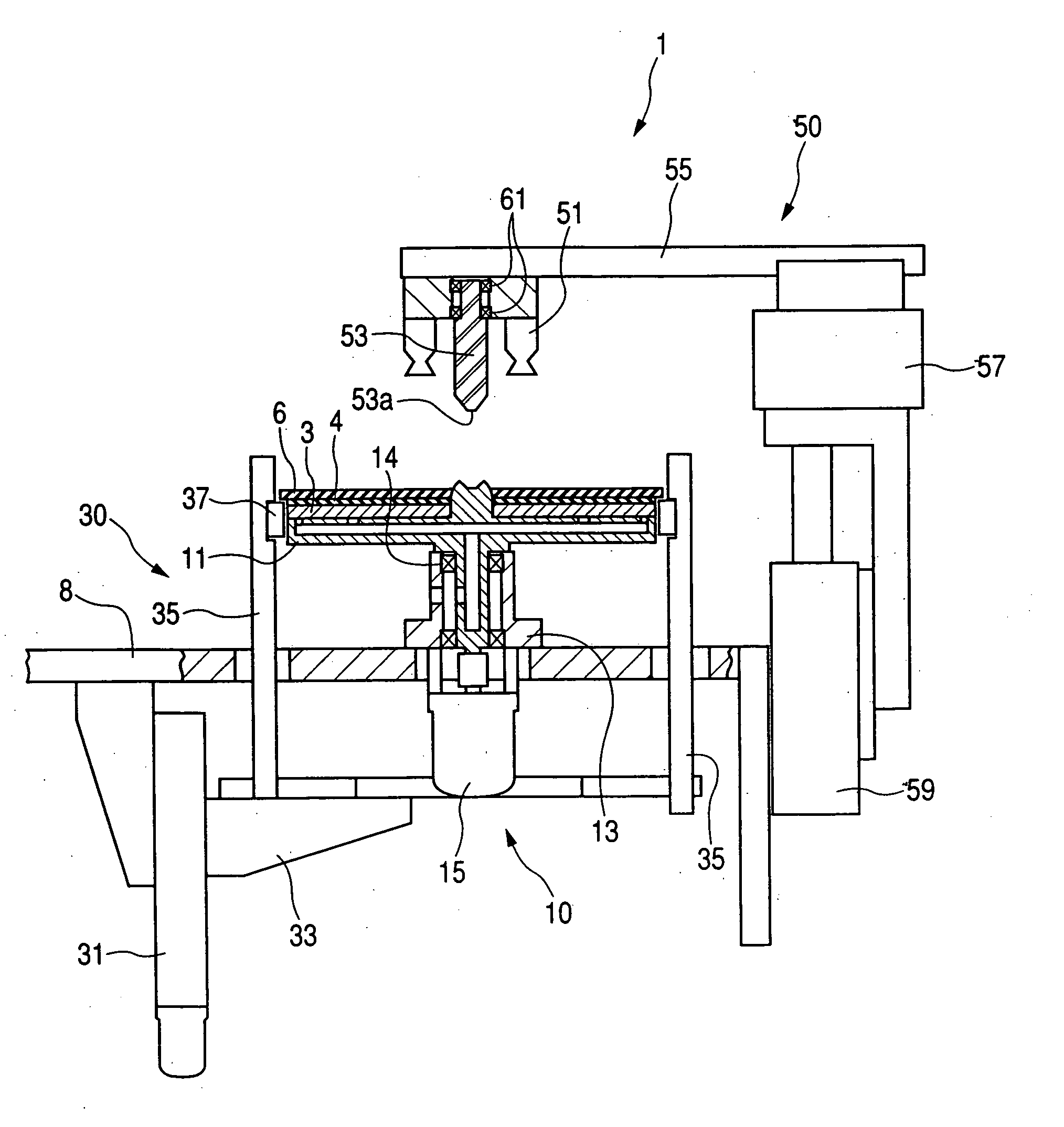 Apparatus for and method of manufacturing an optical disc
