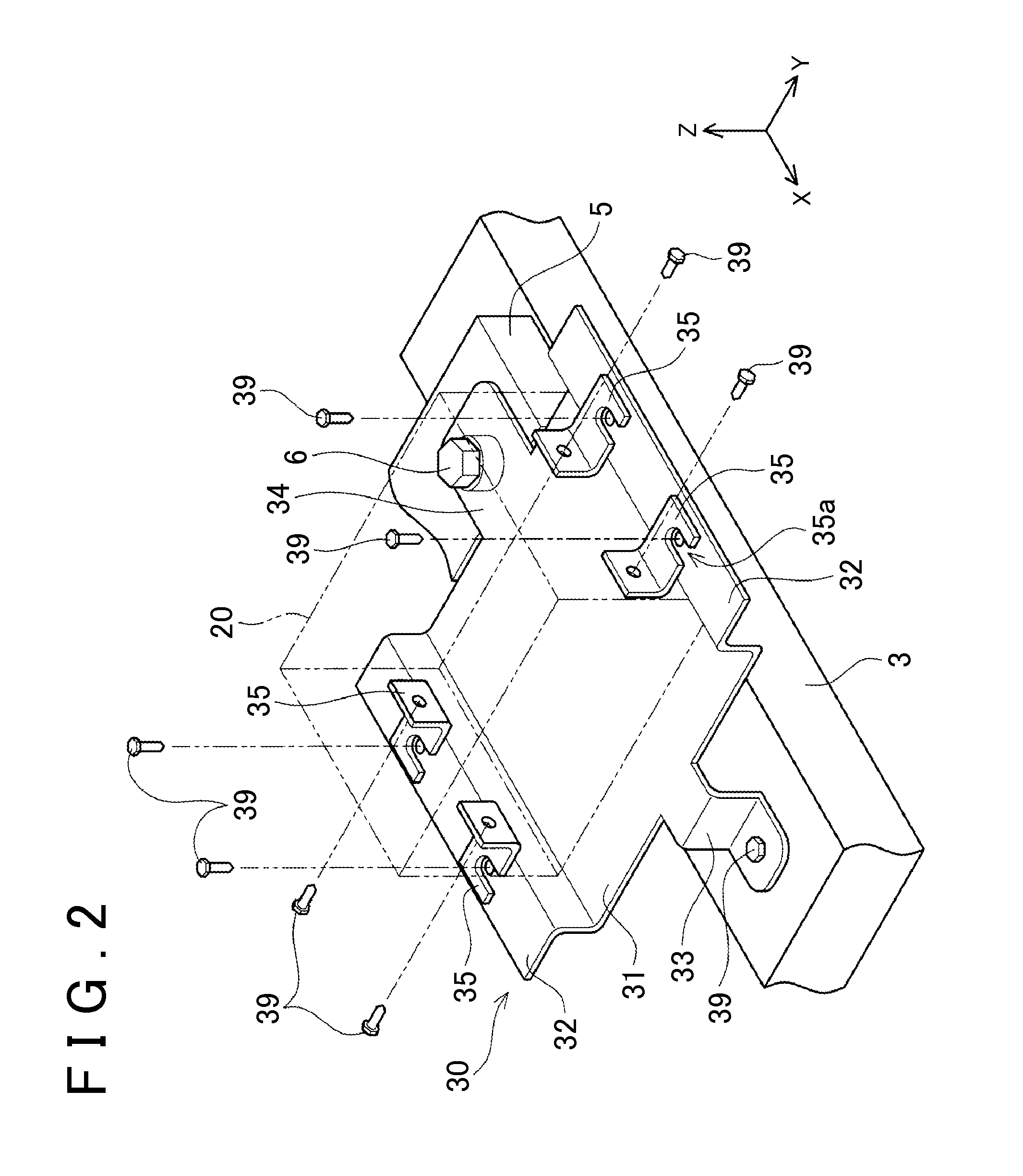 Fixing structure of electric apparatus to vehicle
