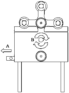 A main and auxiliary two-stage stirring and mixing device for laundry tablet slurry