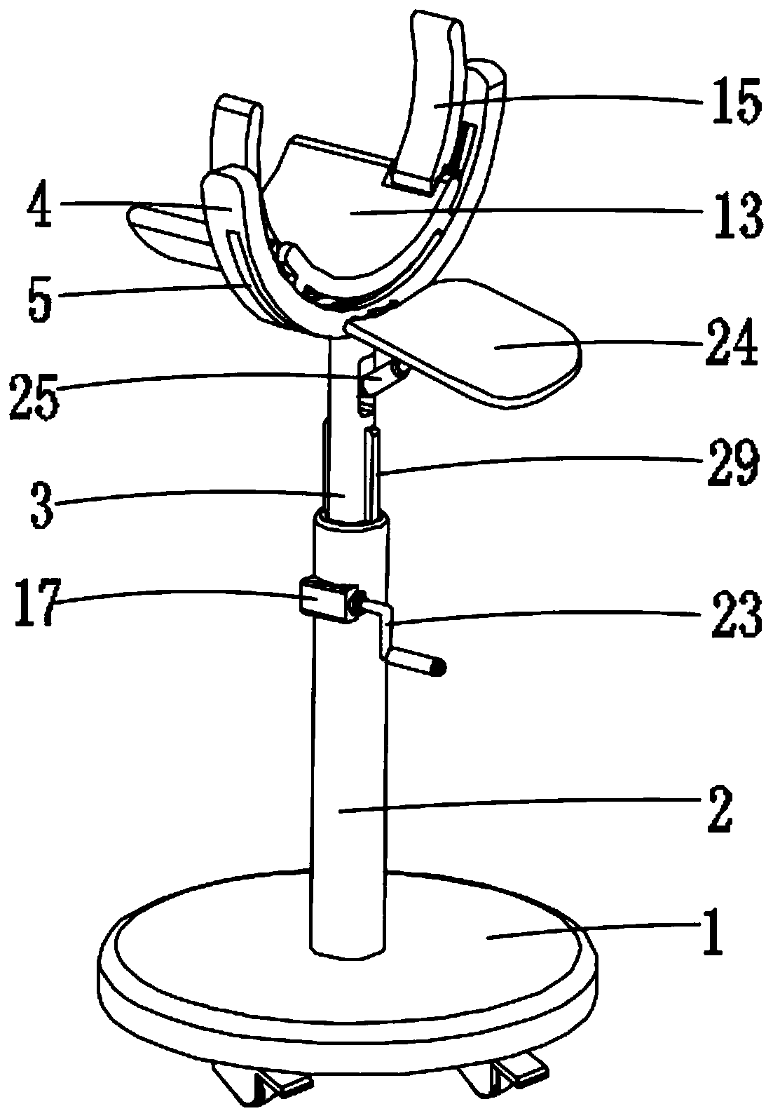 Head supporting and positioning device for neurosurgery