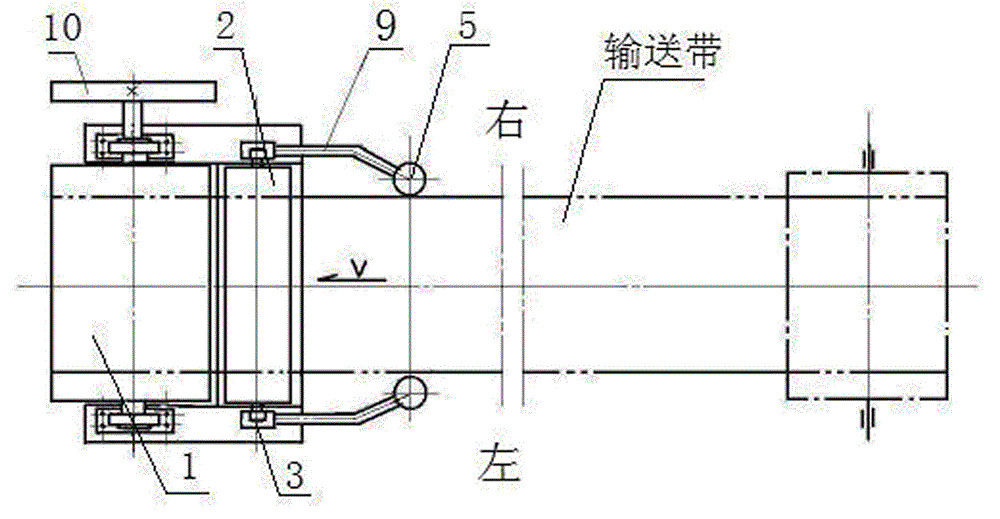 Conveying belt automatic deviation correction safe driving device