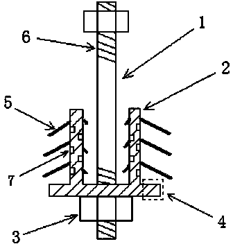Foundation bolt structure and construction method thereof