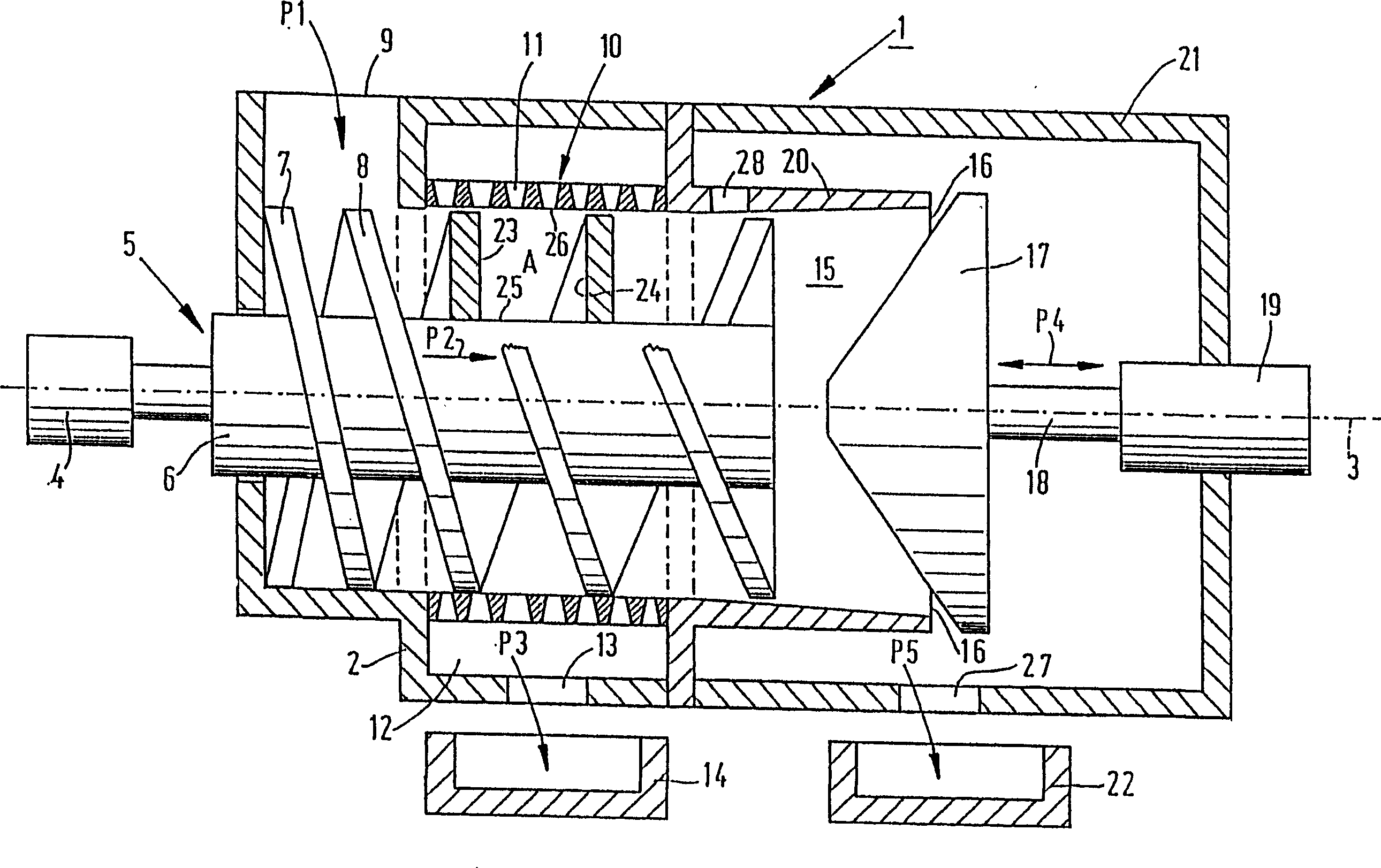 Device for separating substance into two phases