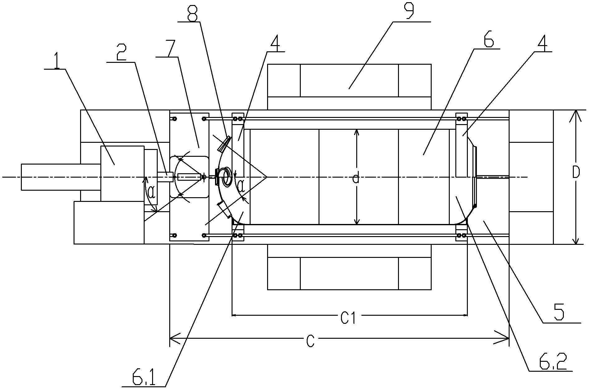 Method for processing back-spraying hole in shell of rocket chamber by using conventional boring machine