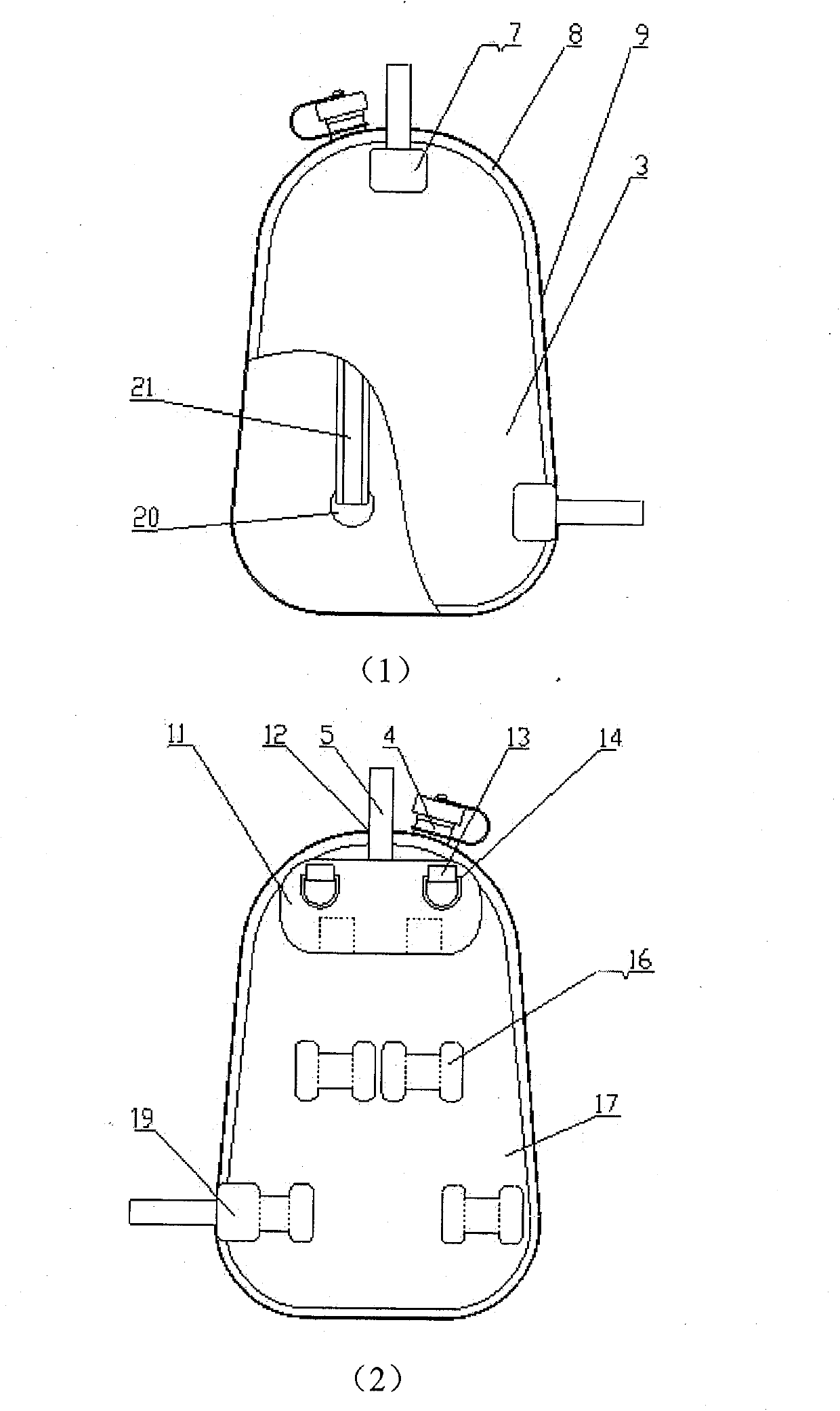 Backpacking type oil transportation device