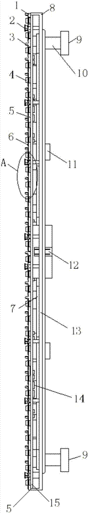 Railway station and municipal traffic guiding LED display screen module