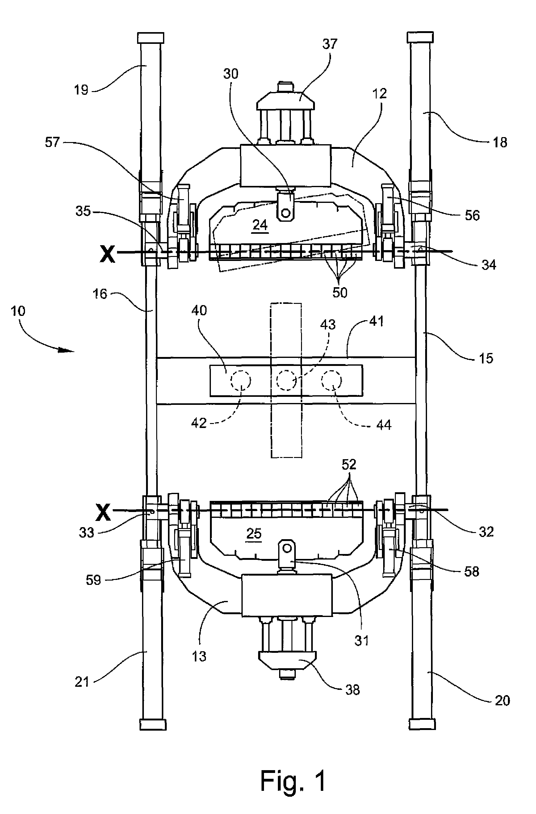 Stretch-forming machine and method