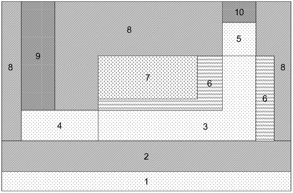 Folded-gated l-channel low-leakage current tunneling transistor