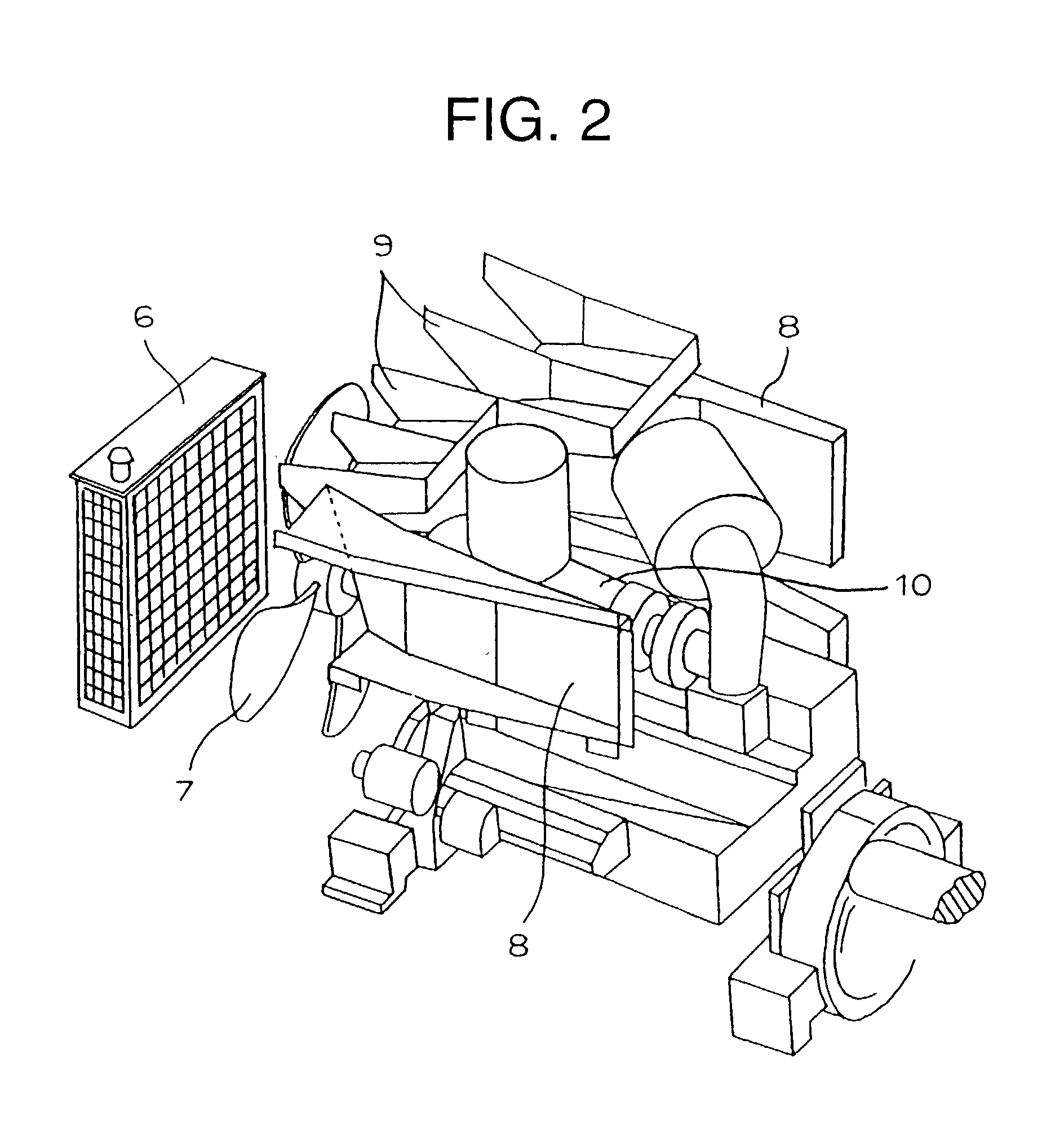 Engine compartment structure of a work machine