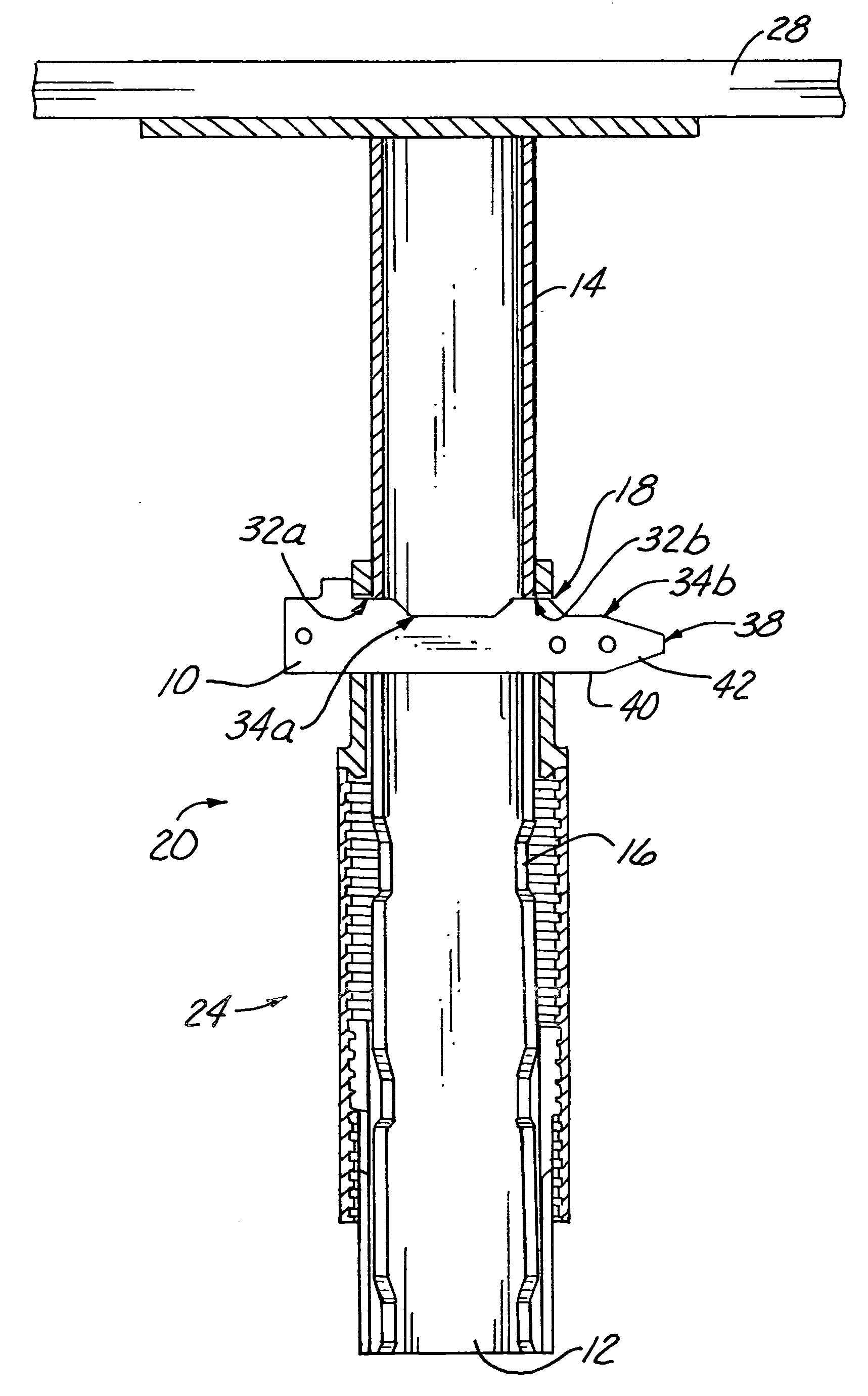 Load release pin for concrete shoring apparatus