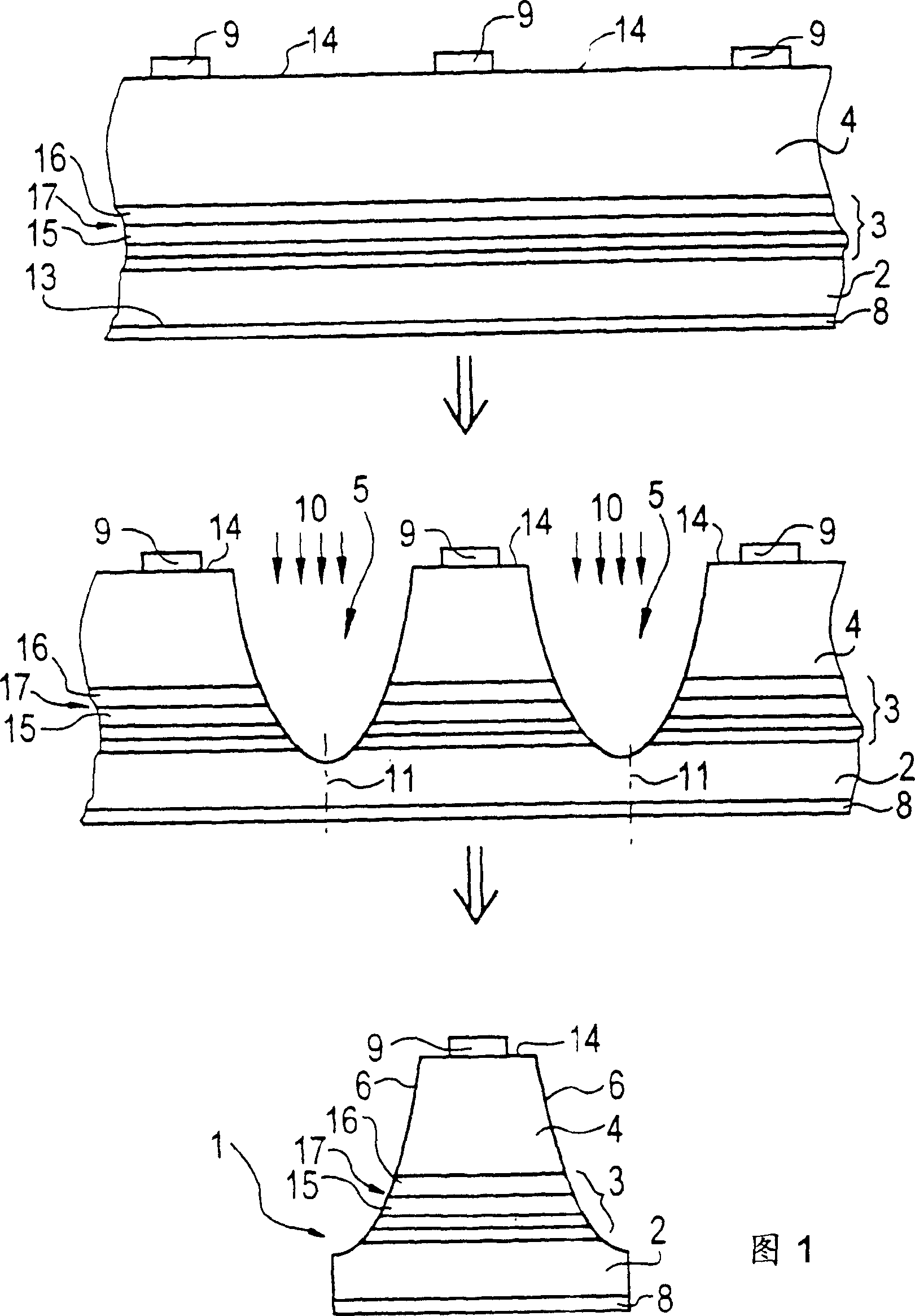 Process for producing semiconductor bodies with MOVPE-layer sequence