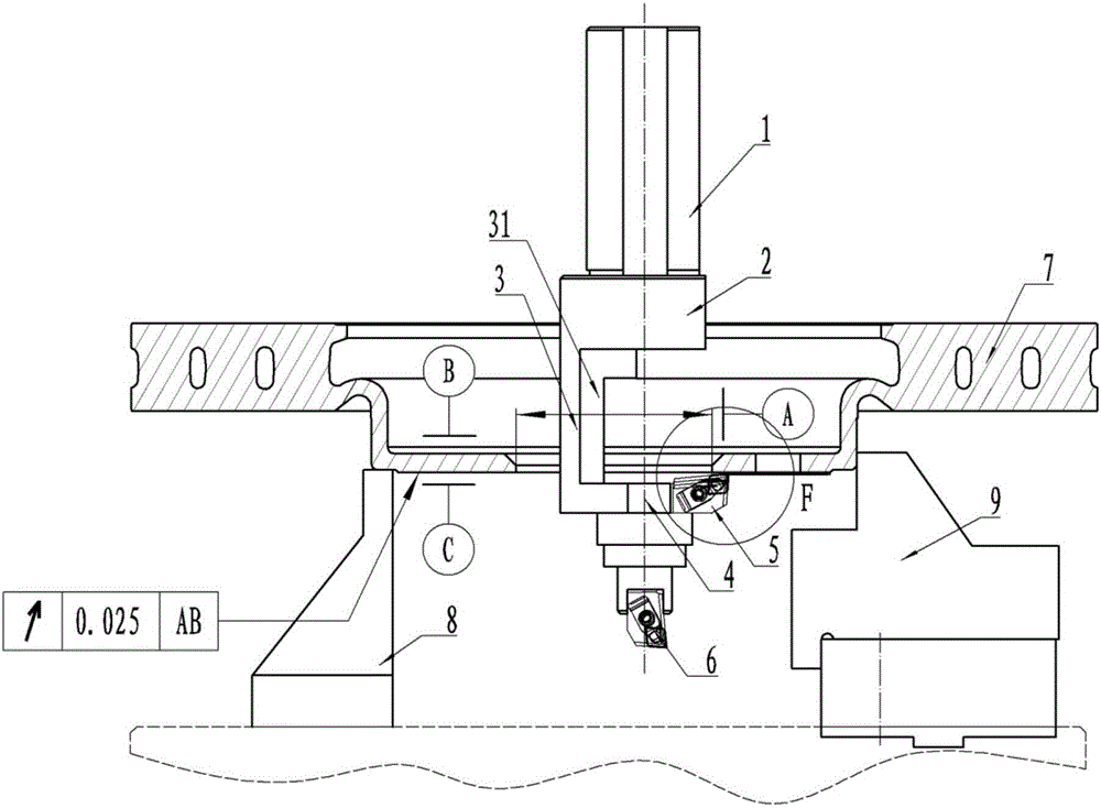 A brake disc processing tool and processing method thereof