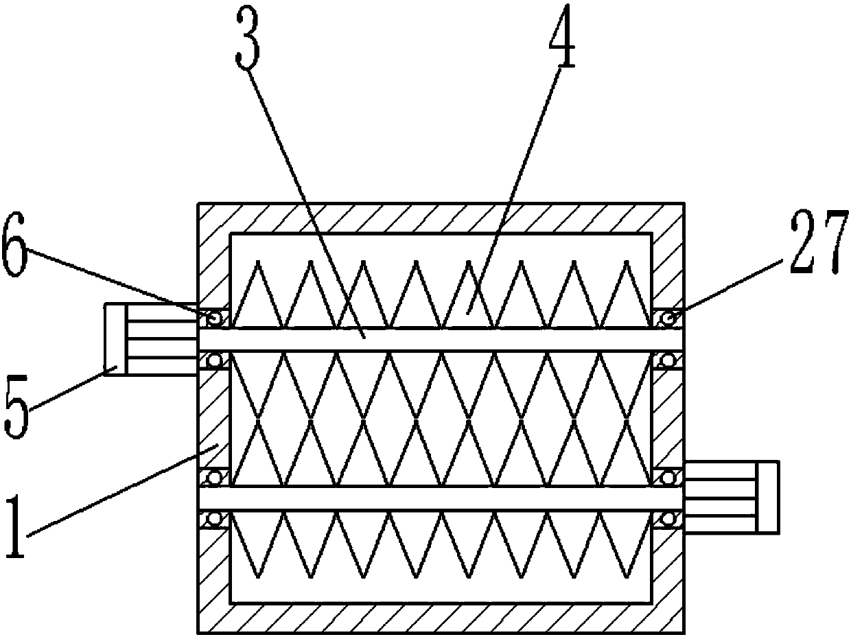 Straw crushing, feeding and grinding device for animal husbandry